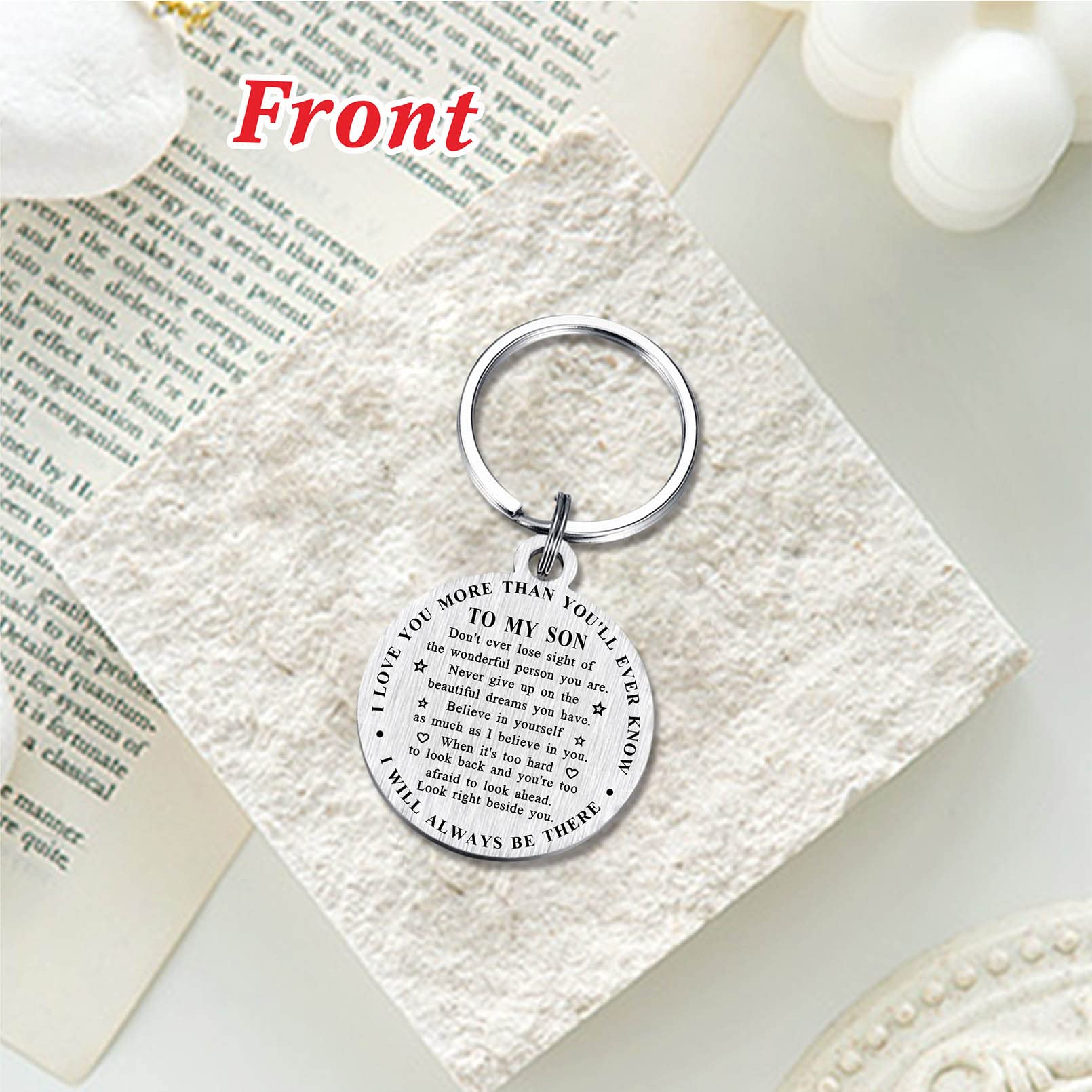 Son Graduation Gifts - Keychain for Birthday & Christmas - Perfect for School & Special Occasions