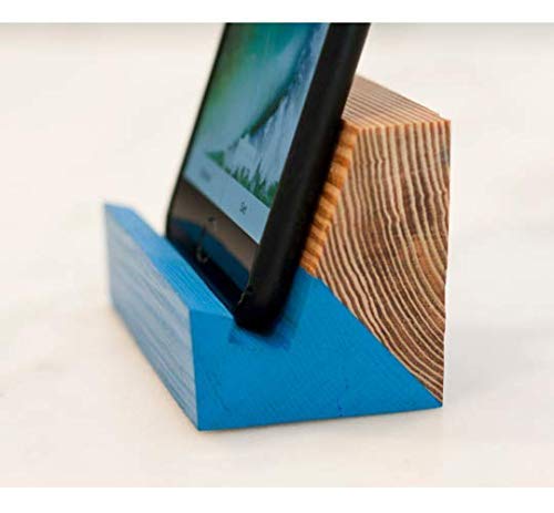 Reclaimed Wood iPhone Stand - Eco-Friendly Phone Holder for Desk, Table, Nightstand | Perfect for Home, Office, Video Calls & Hands-Free Viewing