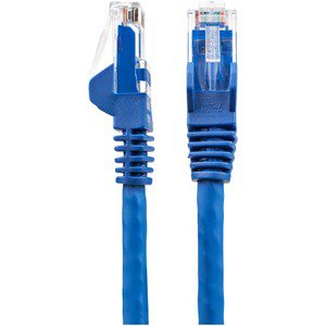 1m CAT6 Ethernet Cable - LSZH (Low Smoke Zero Halogen) - 10Gbps 650MHz 100W PoE RJ45 UTP Network Patch Cord with Snagless Boot & Strain Relief - Blue CAT6 Cable (ETL Verified) - Ideal for Home Office, Gaming & Server Rooms (N6LPATCH1MBL)