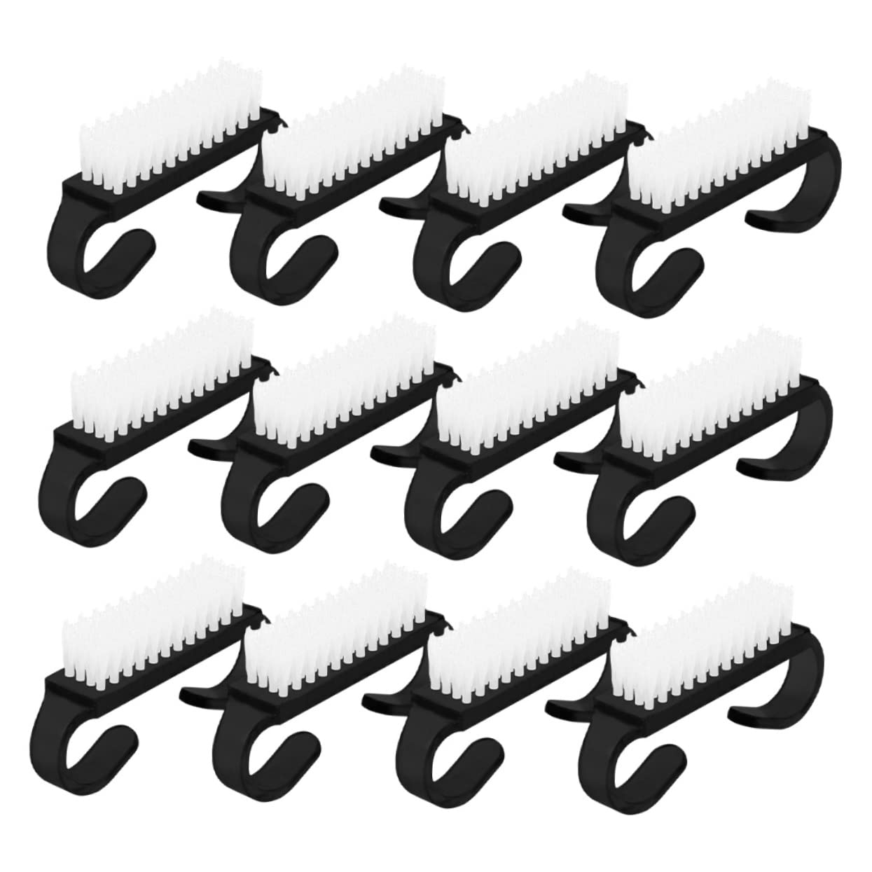 Beavorty 12pcs Professional Nail Brush Set - Nail Cleaner, Polish Corrector & Face Clay Cleaning Tools with Soft Nylon Bristles for Manicure, Pedicure & Skincare - Perfect for Home & Salon Use