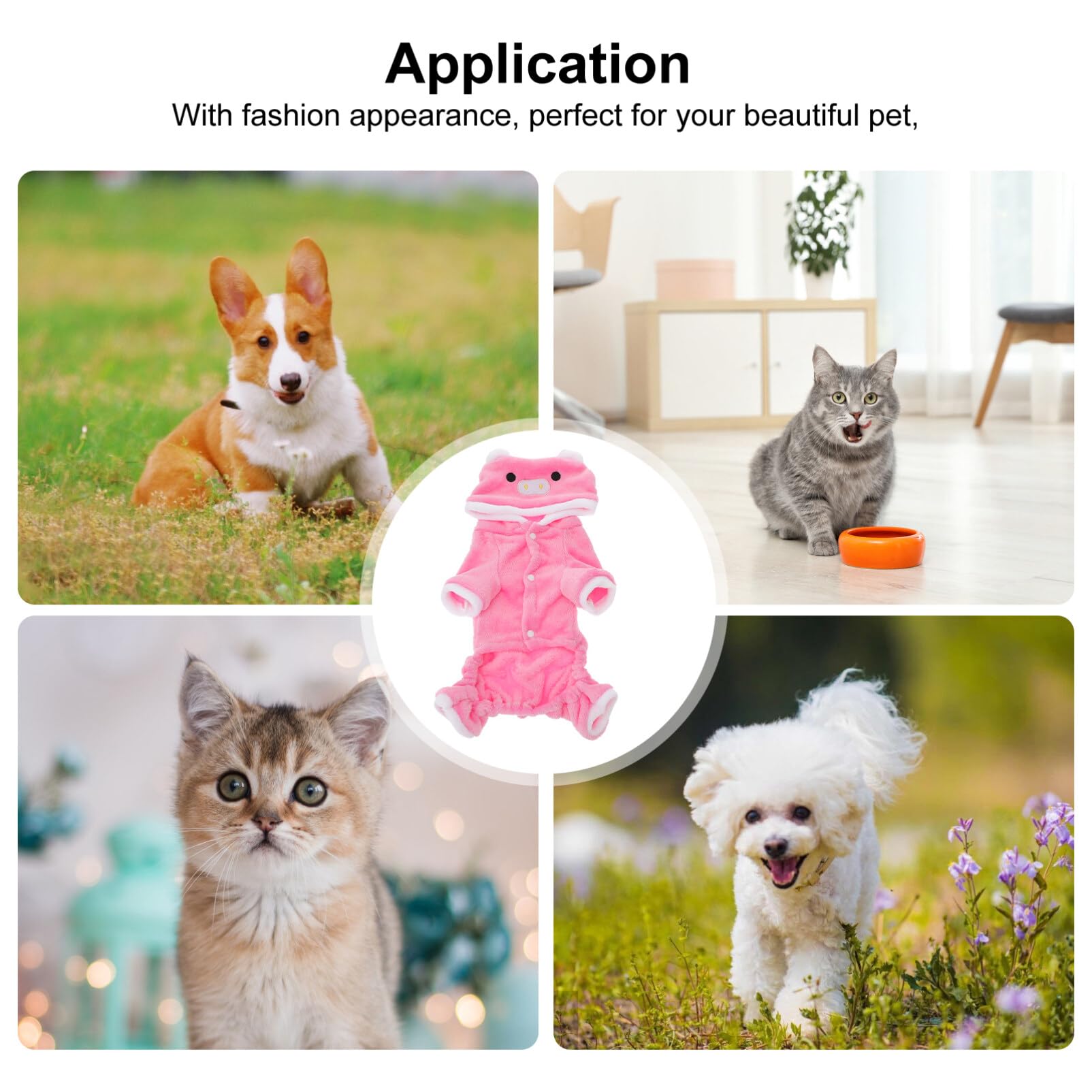 Halloween Cat & Small Dog Costumes - Winter Pet Clothes, Pig Costume & Hoodie for Dogs & Cats | Perfect for Halloween Parties, Christmas Gifts & Cold Weather Outfits