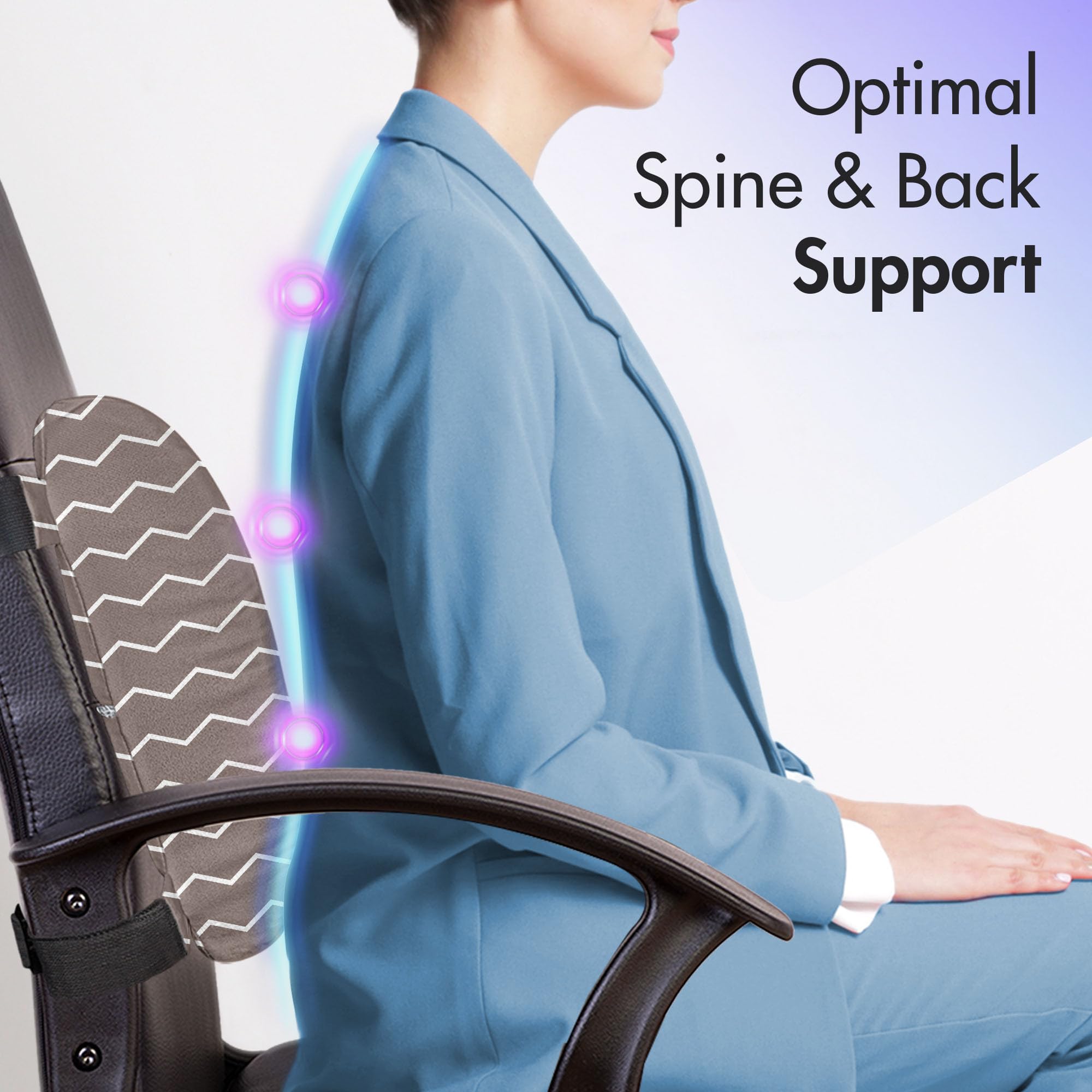 Ambesonne Lumbar Support Pillow for Office Chair & Car Seat - 14