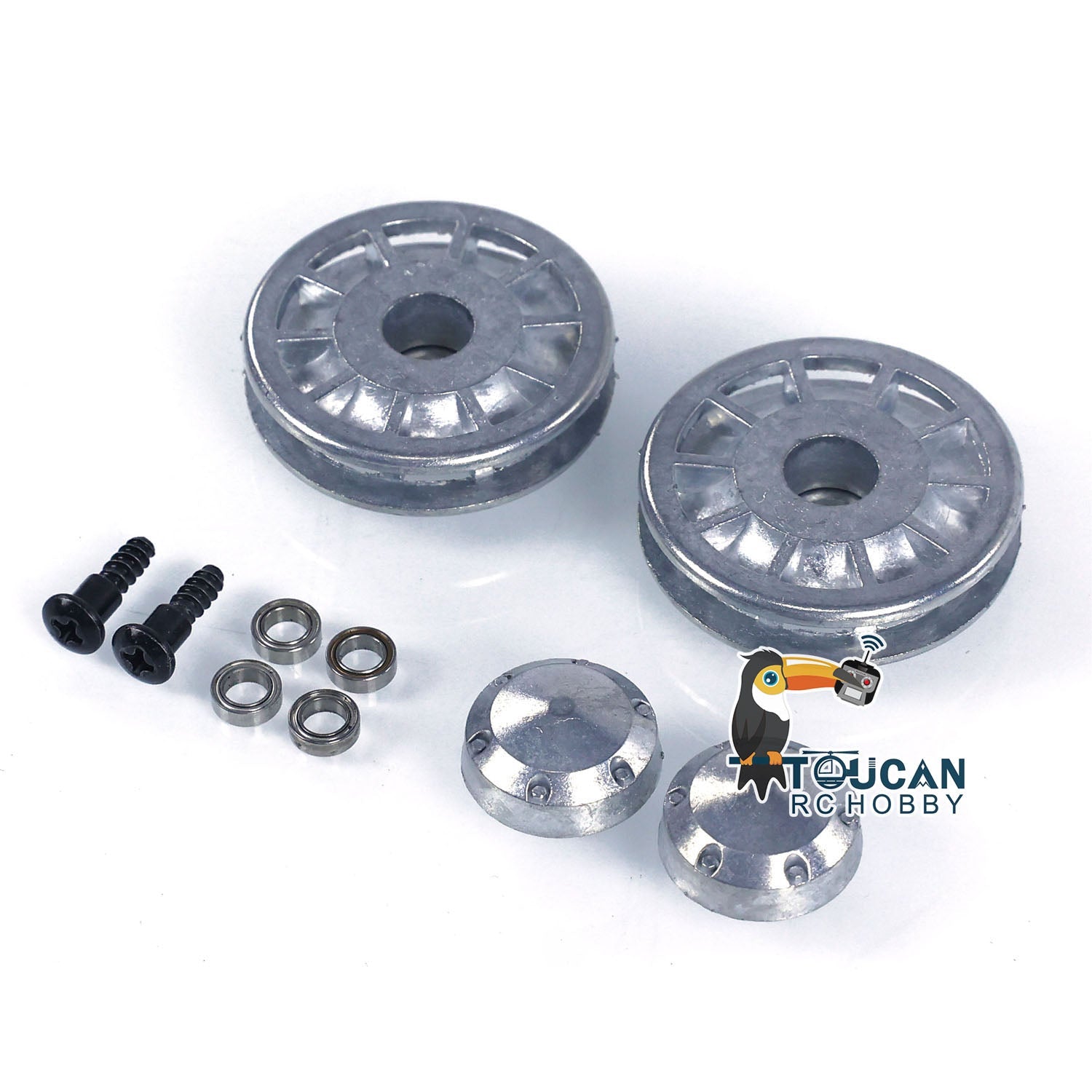 1/16 Heng Long RC Tank Metal Sprockets Idler 2Rims Road Wheels - Compatible with German Tiger I 3818 & Panther 3819 Models - Durable Upgrade Accessory for Tank Battles & Military Display