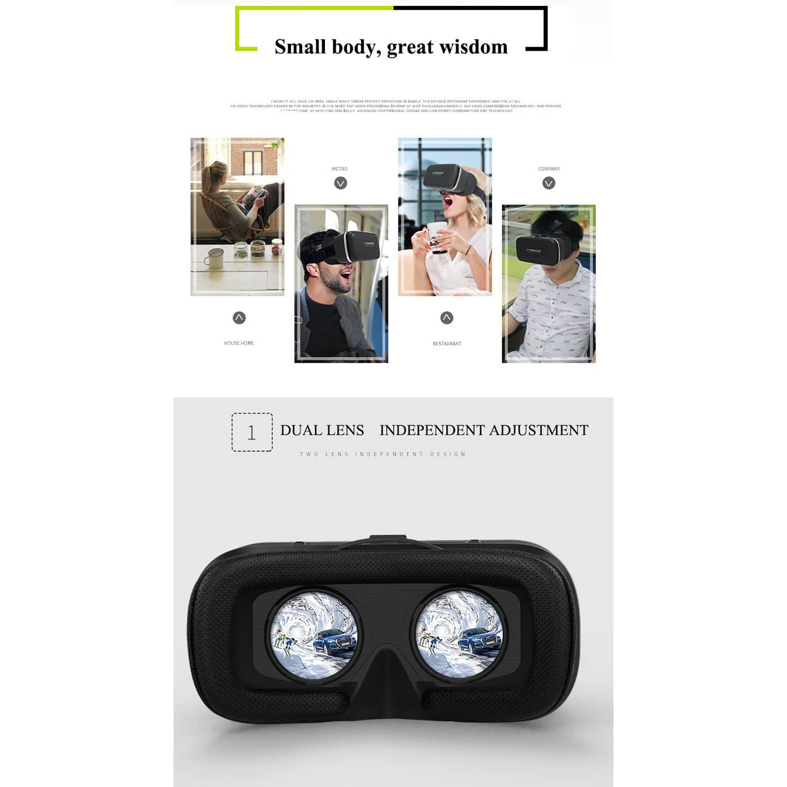 MYPOWR 3D VR Glasses Headset with Remote Control, Eye Care System for iPhone & Android Smartphones 4.7-6.6 Inch, Bluetooth VR Goggles for Immersive Gaming & Movie Watching (Black, Model Y2) - Perfect for Home Entertainment & Virtual Reality Experiences