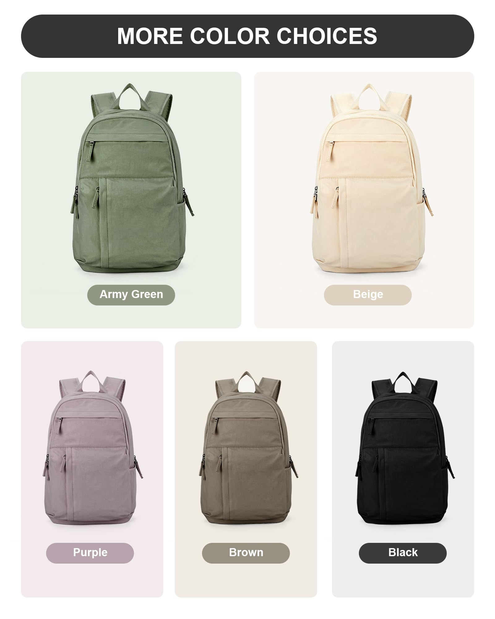 Stylish Black Backpack for College & High School - Lightweight Laptop Backpack for Men & Women - Perfect for Daily Commute
