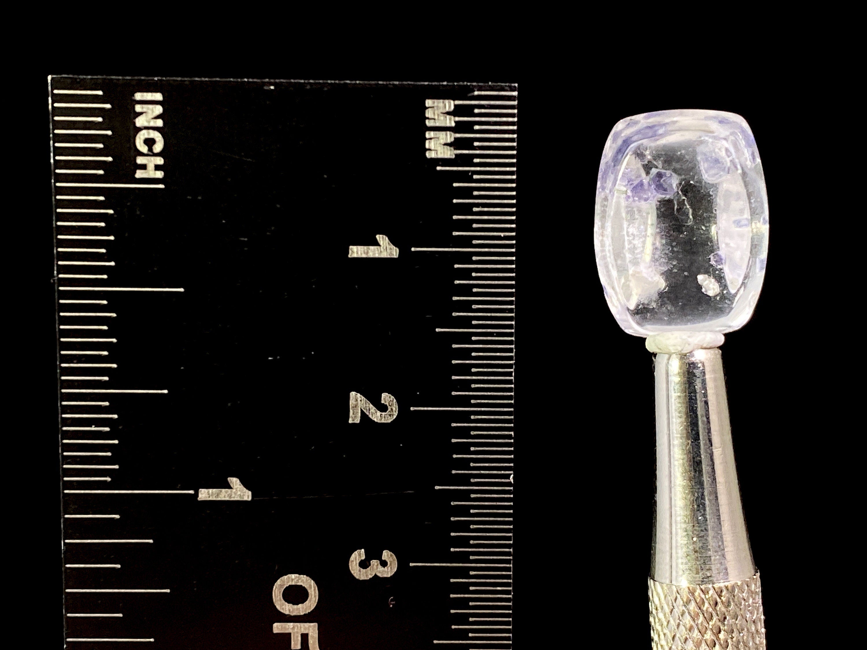 Natural Fluorite in Clear Quartz Cabochon - Rare Gemstone for Jewelry Making, Healing Crystals & Collectors | Perfect for Pendants, Rings & Spiritual Healing