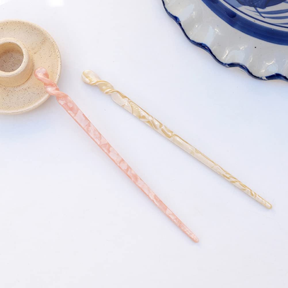 Glamifirsto Tortoise Shell Hair Sticks - Leopard Print Hairpins for Long Hair | Chinese Hair Chopsticks for Women & Girls | Perfect for Updos, Buns & Special Occasions