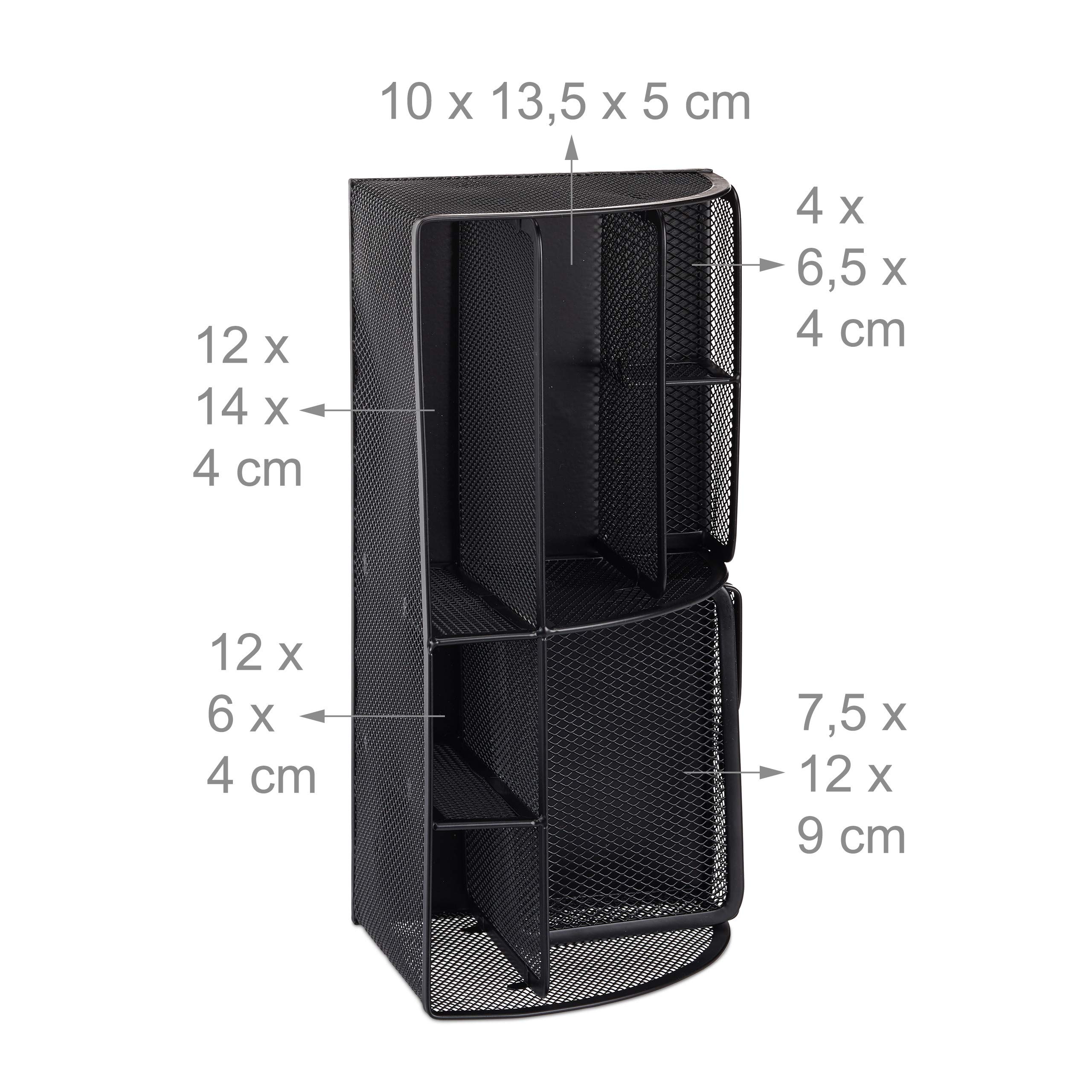 Premium Metal Desk Organizer - Black, 18 x 25.5 x 10.5 cm - Perfect for Office, Home & School Organization - Keep Your Workspace Tidy & Efficient
