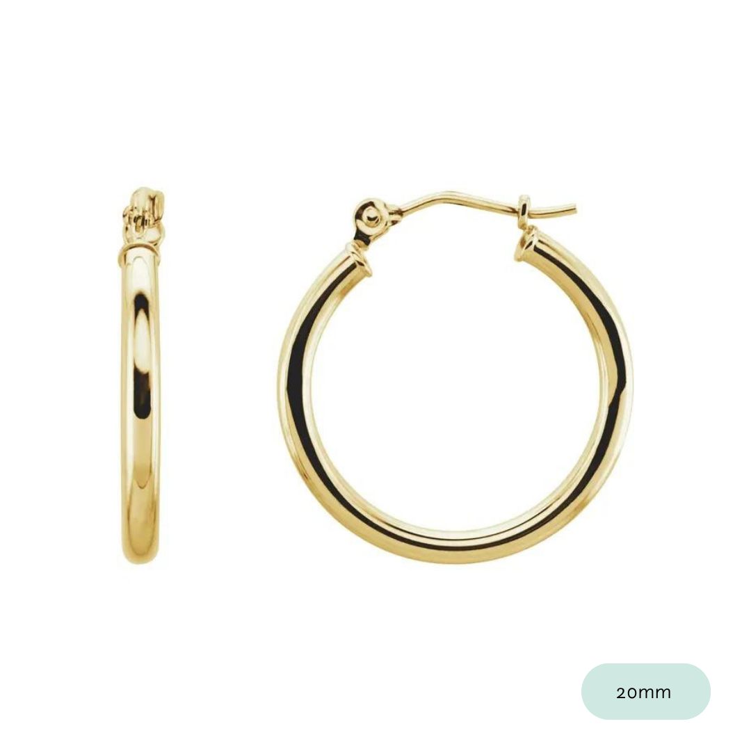 Stylish Hinged Hoop Earrings for Women - 14K Gold Plated Dangle Hoops - Perfect for Everyday Wear, Parties & Special Occasions