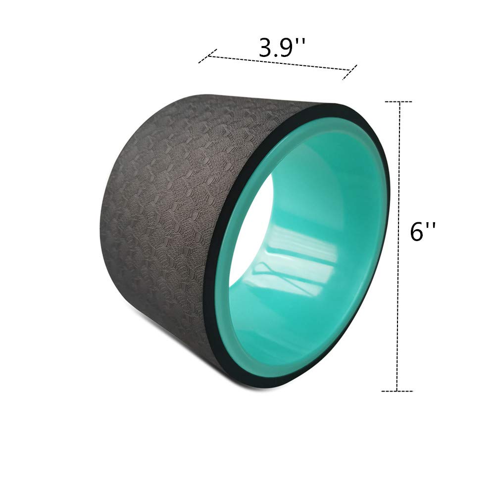 NGT 6 Inch Yoga Wheel for Back Pain Relief - Strongest & Most Comfortable Dharma Yoga Prop Wheel for Stretching, Flexibility & Deep Back Massage