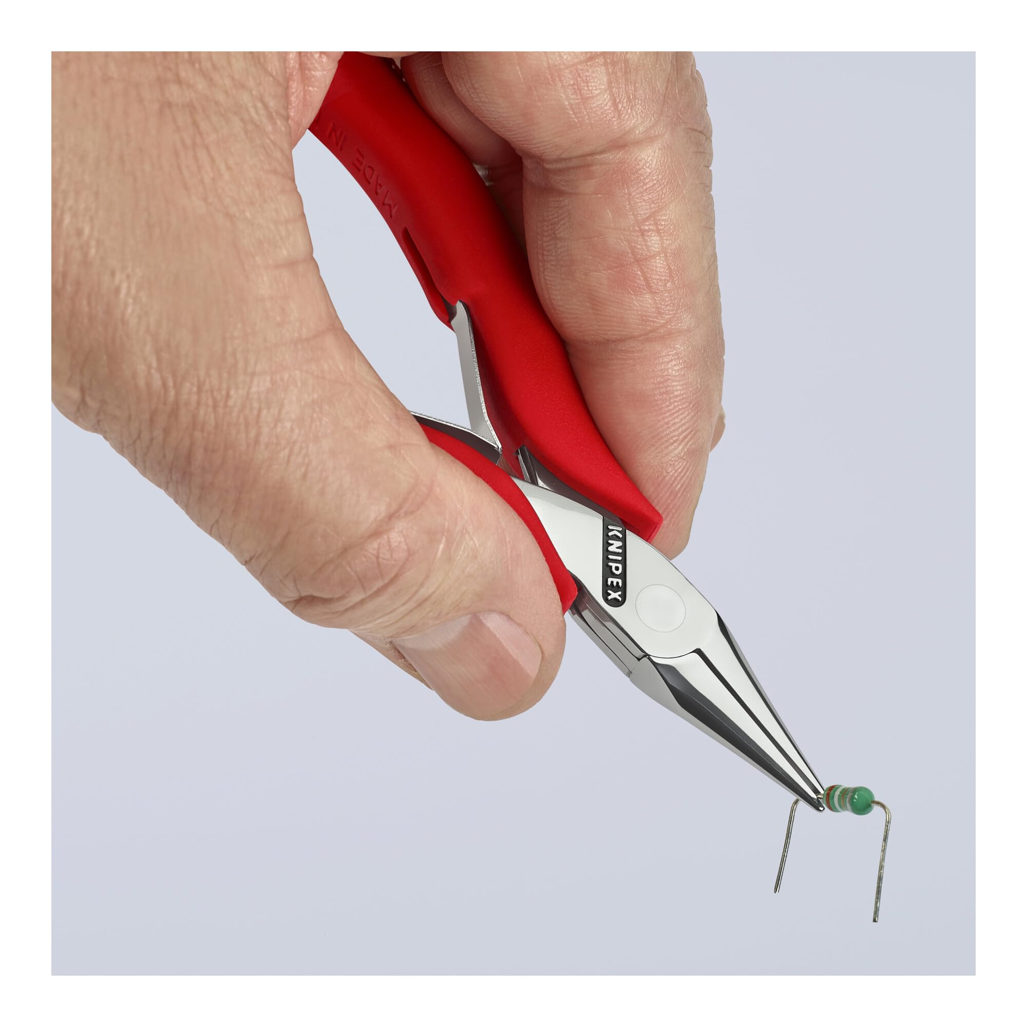 Knipex 35 21 115 Electronics Pliers with Half-Round Jaws - Precision Wire Stripping & Cutting Tool for DIY, Jewelry Making & Electrical Work