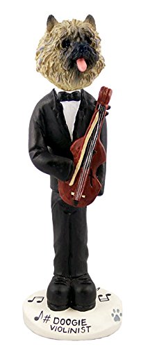 Cairn Terrier Red Violinist Doogie Collectible Figurine - Handcrafted Dog Statue for Home Decor, Gift for Music & Dog Lovers | Perfect for Shelf Display, Office Desk, or Collector's Showcase