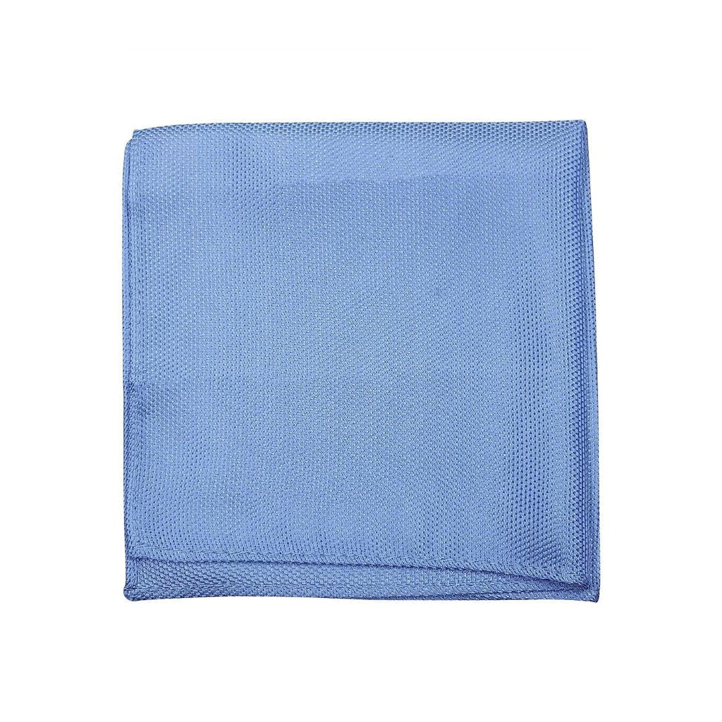 ABELARD Textured Blue Pocket Square for Men - Elegant Silk Handkerchief for Weddings, Suits & Formal Events