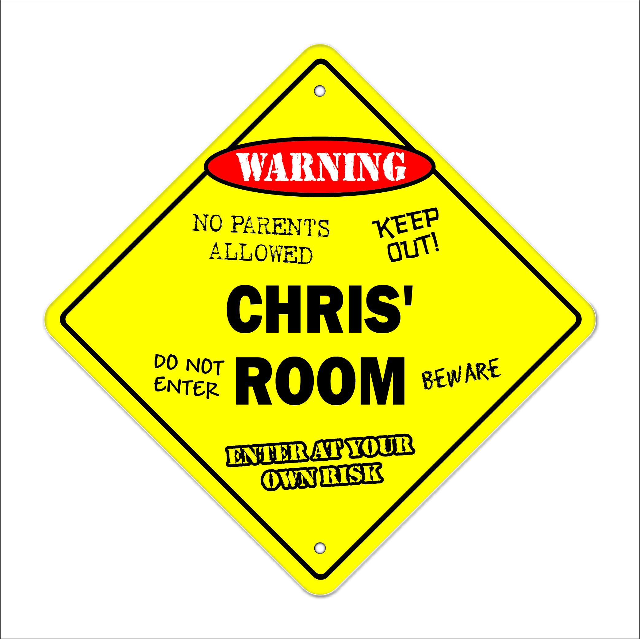 Chris' Room Sign Crossing Zone Xing - 14