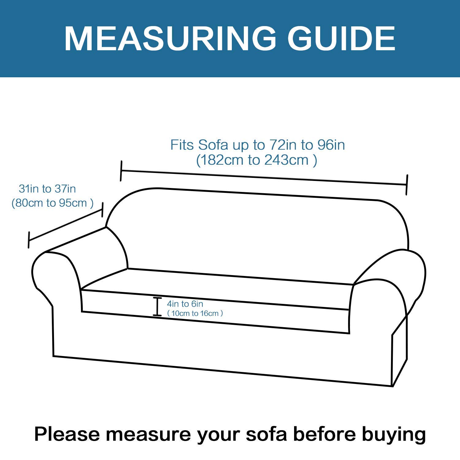 H.VERSAILTEX Stretch Sofa Covers for 3 Cushion Couch - 2 Piece Spandex Slipcover Set for Loveseat & Chairs (Sand) - Perfect for Living Room, Bedroom & Home Decor Protection