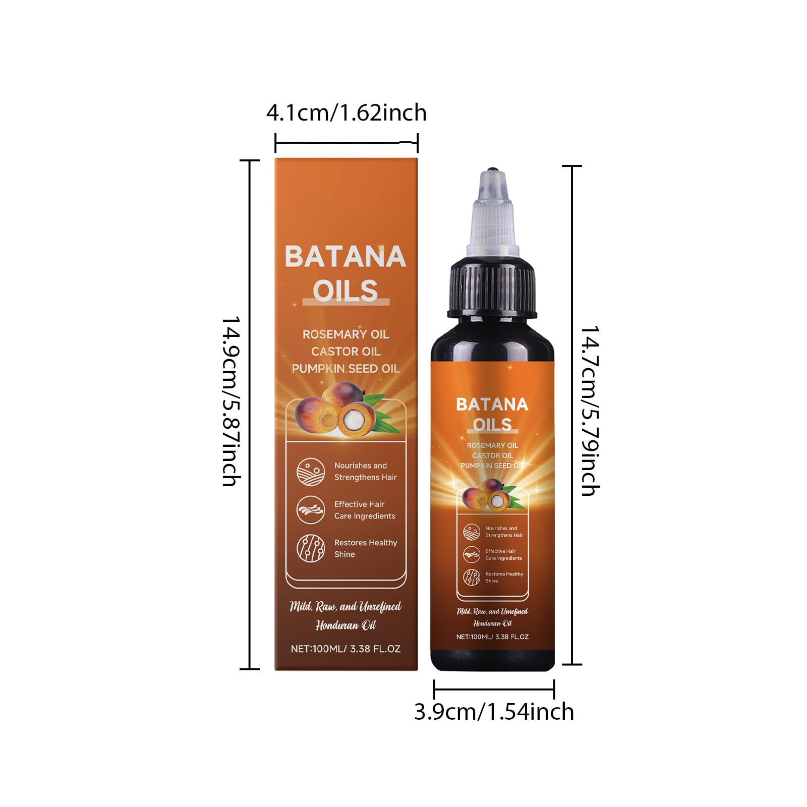**100% Pure Natural Batana Oil for Hair Growth – 4-in-1 Scalp & Hair Treatment with Pumpkin Seed & Rosemary Oil – Promotes Thicker, Healthier Hair – Perfect for Dry Scalp, Split Ends & Daily Nourishment**