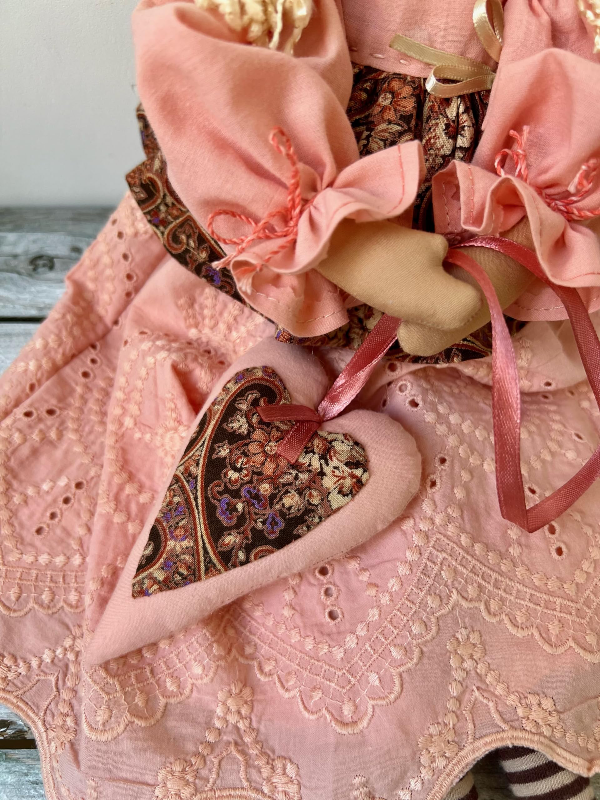 Handmade Boho Coffee Tilda Rag Doll - Cute Textile Kitchen Decor, Angel Home Accent, Unique Gift for Coffee Lovers & Mothers | Perfect for Farmhouse Kitchens, Coffee Shops & Nursery Decor