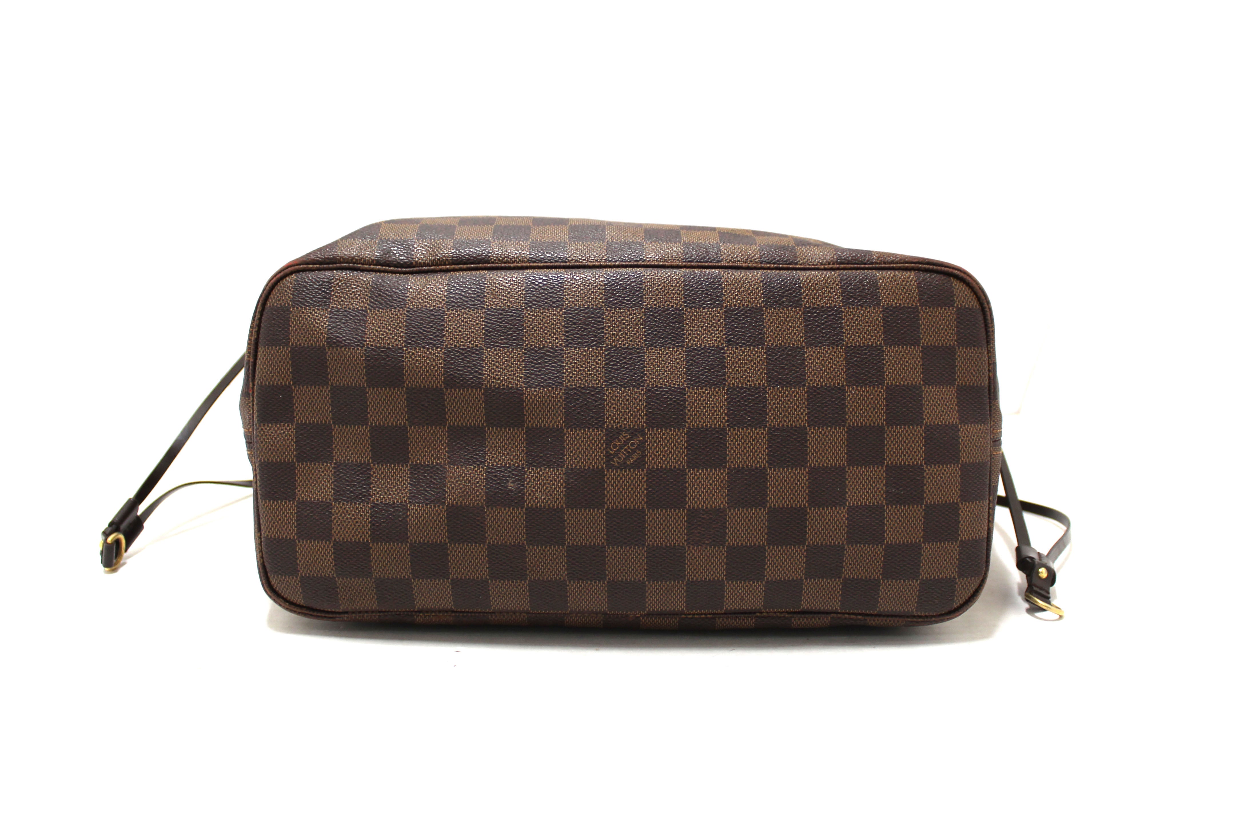 Authentic Louis Vuitton Damier Ebene Canvas Neverfull MM Tote Bag - Luxury Designer Handbag for Women, Perfect for Work, Travel & Everyday Use