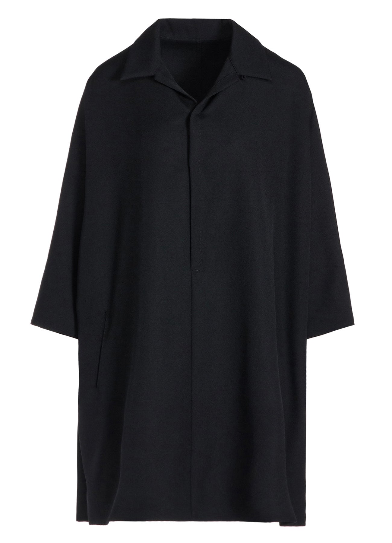 2/60 Wool Gabardine Open Collar Dolman Sleeve Dress for Women | Elegant Office & Party Wear | Comfortable & Stylish Outfit