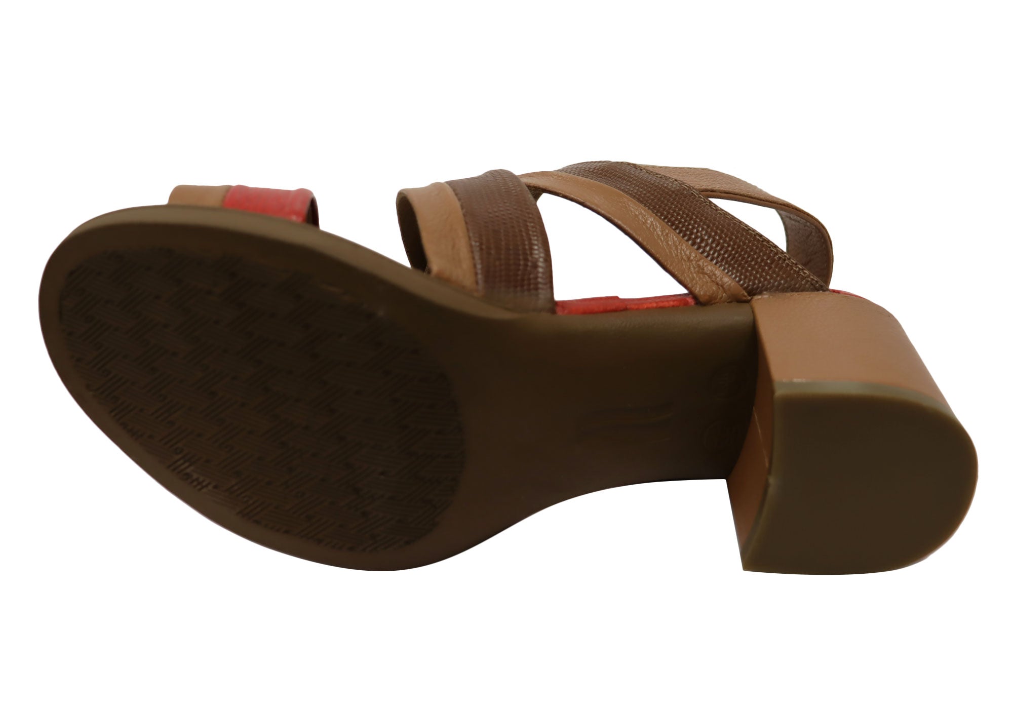 Opananken Nancie Women's Comfortable Leather Mid Heel Sandals - Stylish & Supportive for Work, Date Night & Summer Outings