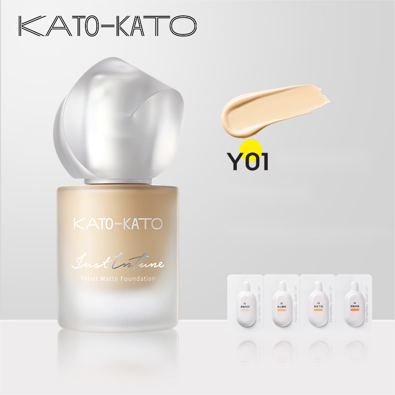 KATO Cheese Double Silky Foundation - Long Lasting Matte Finish Liquid Makeup for Oily Skin | Perfect for Daily Wear & Special Occasions