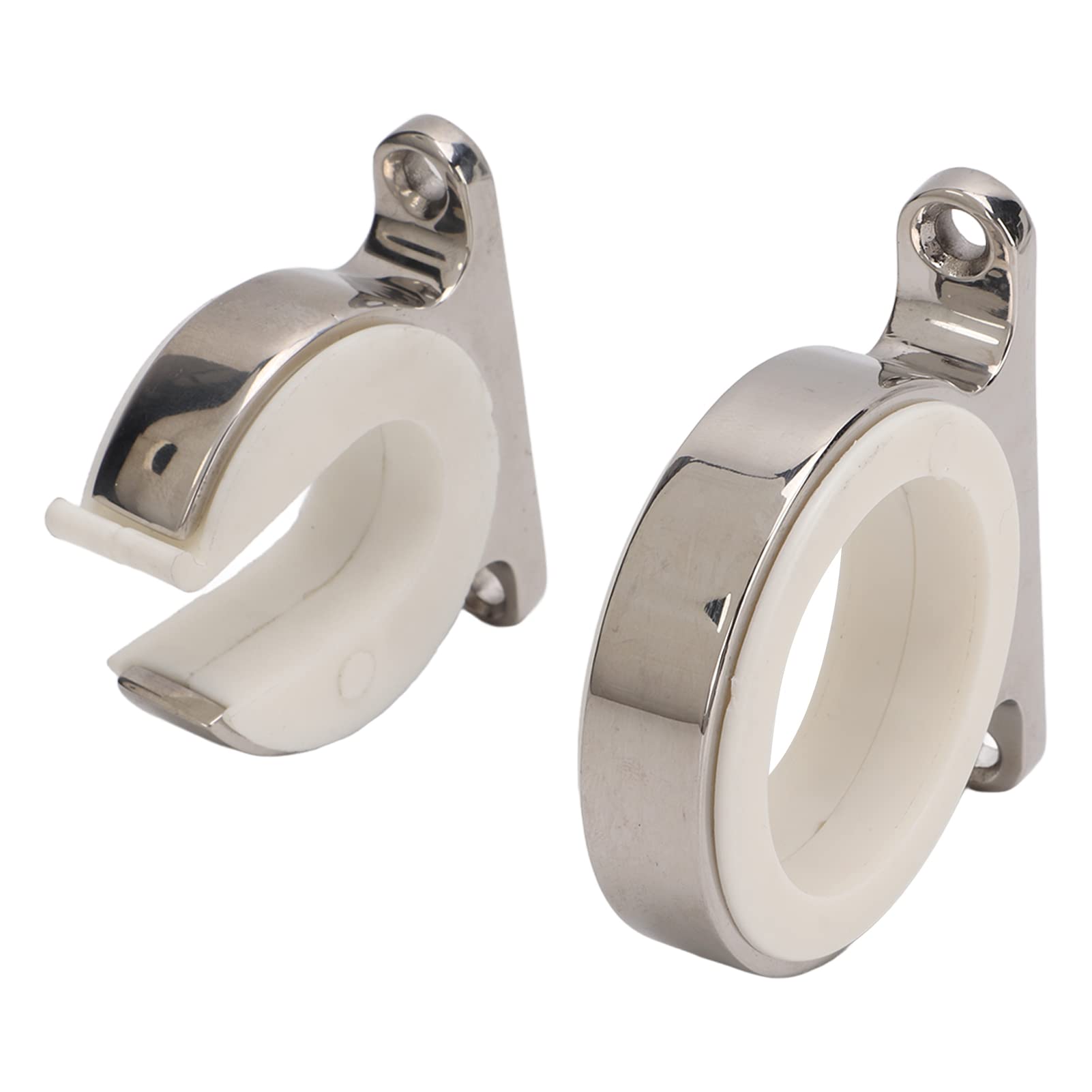 2PCS Stainless Steel Horizontal Wall Mounted Fishing Rod Holder Bracket - Heavy Duty Ceiling Storage Rack for Garage, Cabin, Basement, Marine, Truck & RV - Perfect for Organizing Fishing Gear at Home or On The Go