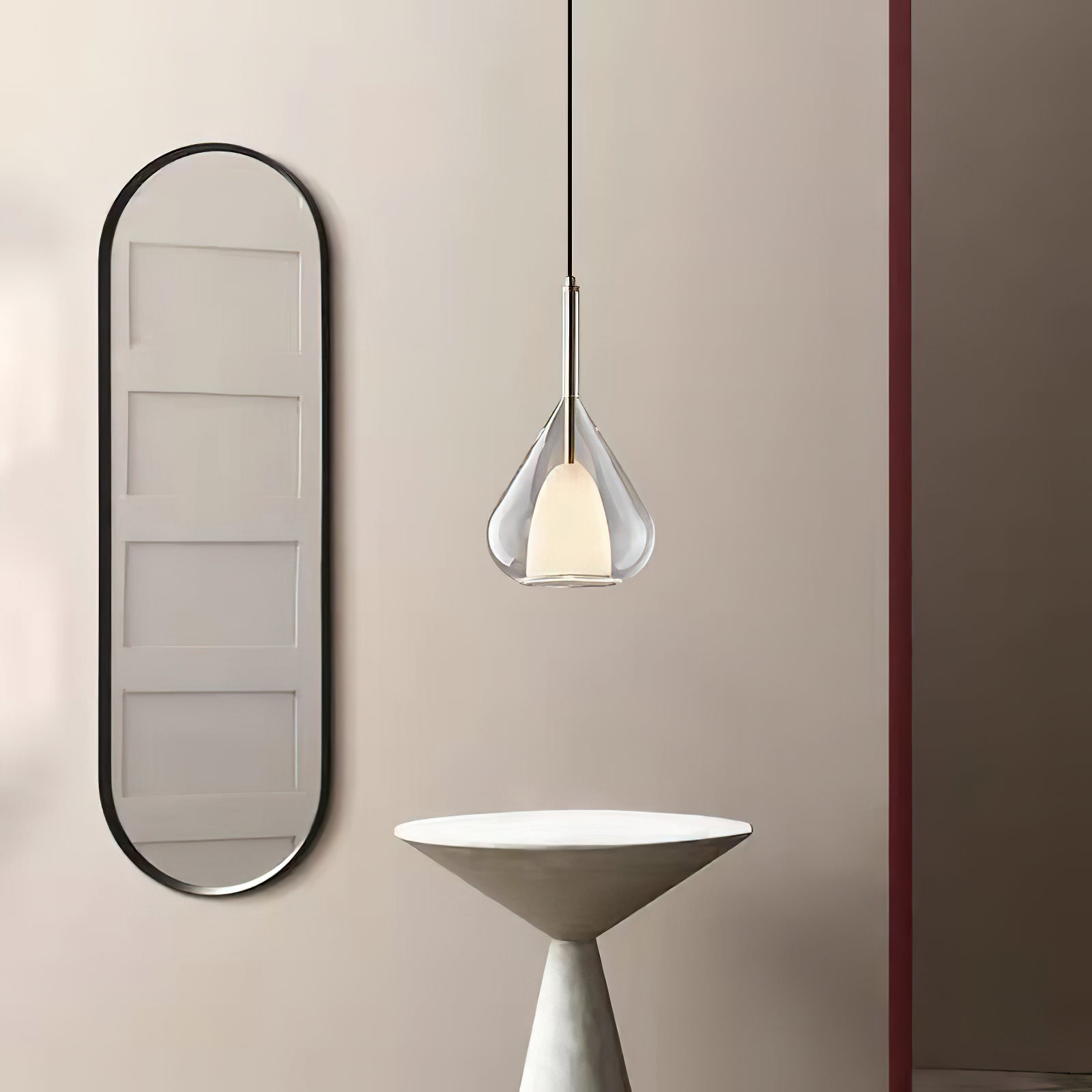 Elegant Raindrop Pendant Lamp - Modern Glass Ceiling Light Fixture for Dining Room, Kitchen Island & Living Room Decor