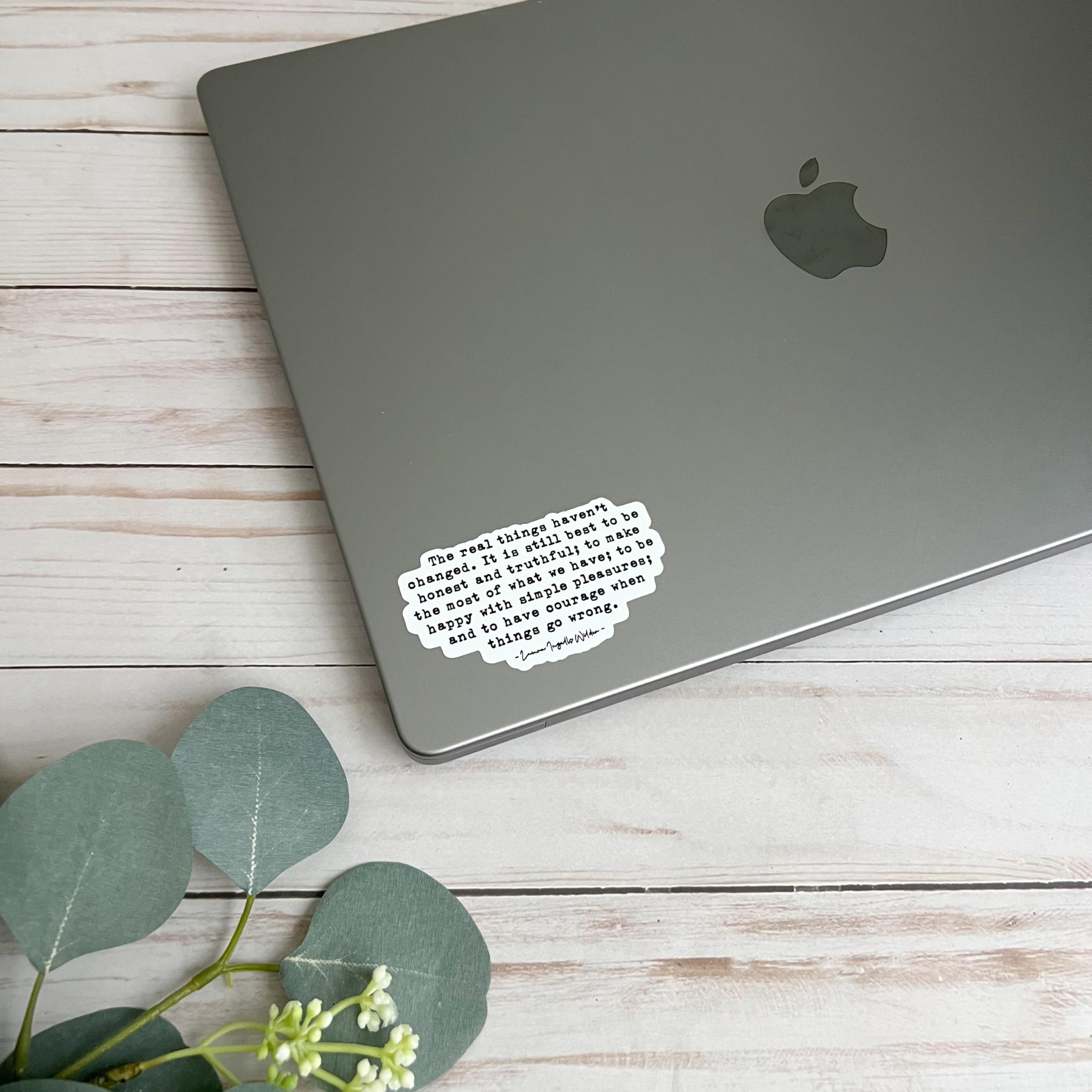 Inspirational Laura Ingalls Wilder Quote Stickers - Motivational Decals for Hydro Flask, Laptop, Water Bottle, Notebook - Perfect for School, Office & Home Decor