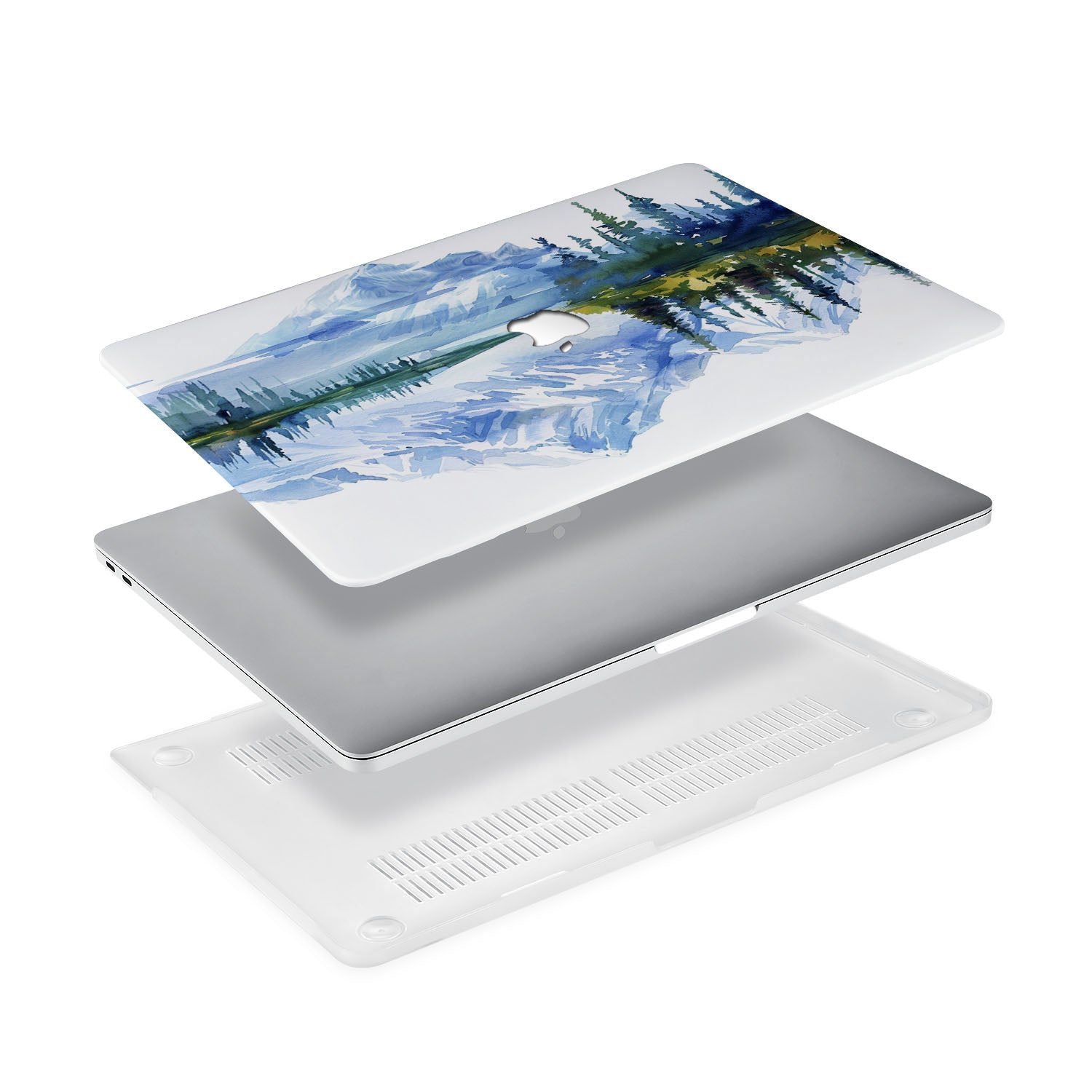Watercolor Design MacBook Case - Stylish & Protective Cover for MacBook Air/Pro - Perfect for Work, Travel & Everyday Use