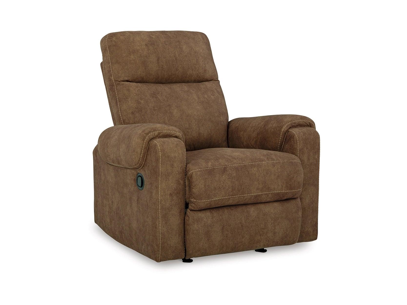 Edenwold Brindle Recliner Chair 1380525 - Comfortable Leather Reclining Armchair for Living Room, Home Theater & Office Relaxation