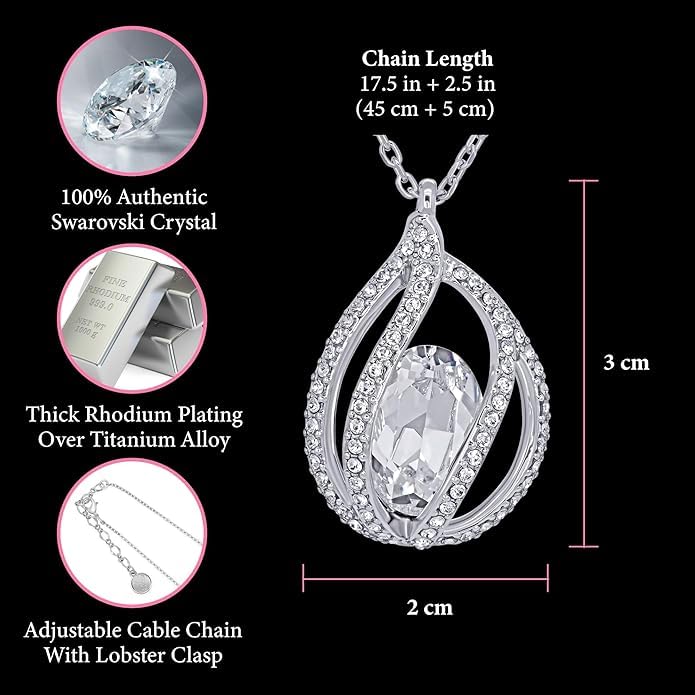 TRYNDI Elegant Necklace for Women - Romantic Gift for Wife, Girlfriend, Mom - Perfect for Christmas, Anniversary, Birthday - Jewelry for Date Night & Special Occasions