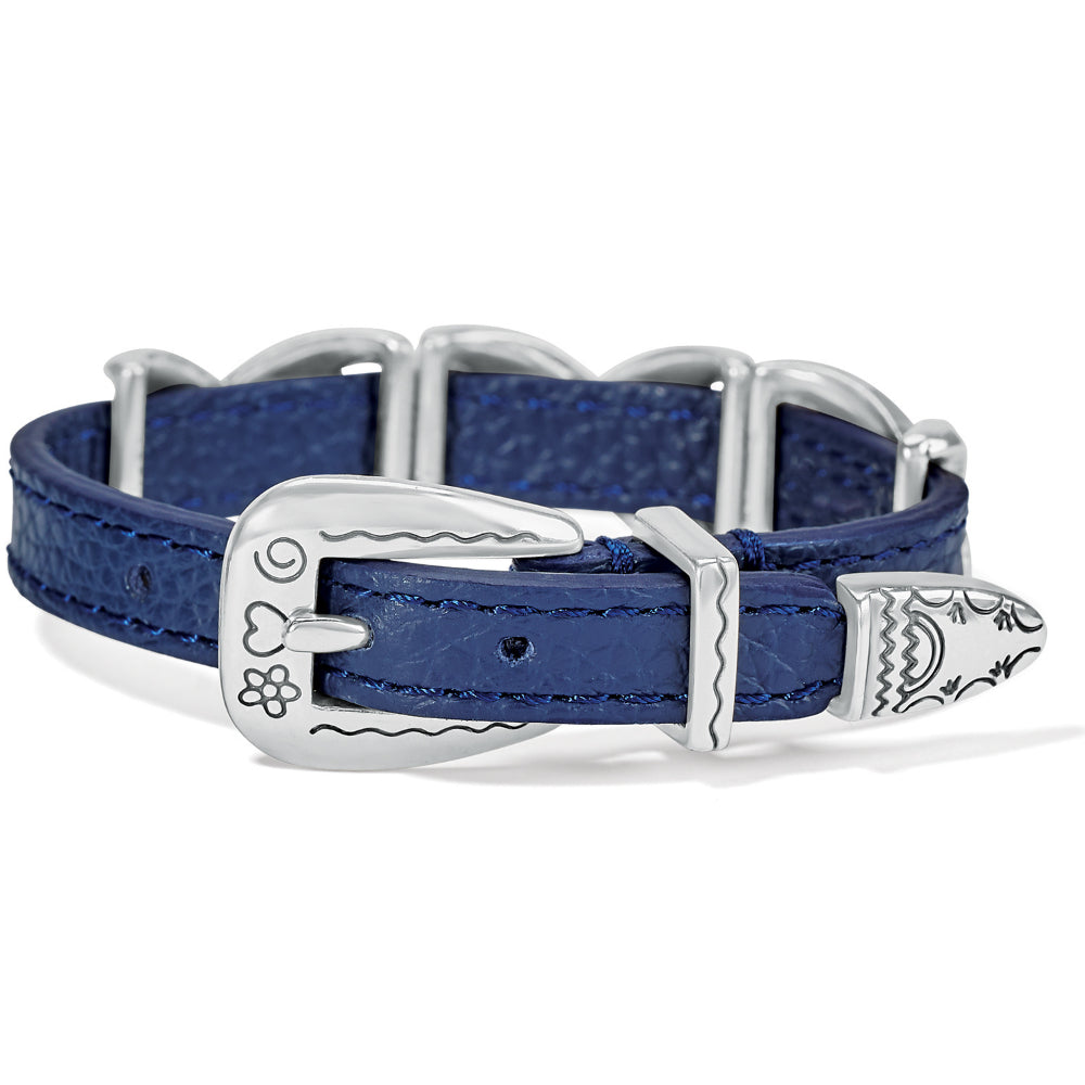 Brighton Kriss Kross Etched Bandit Bracelet - Elegant Stainless Steel Women's Jewelry for Casual Wear & Special Occasions
