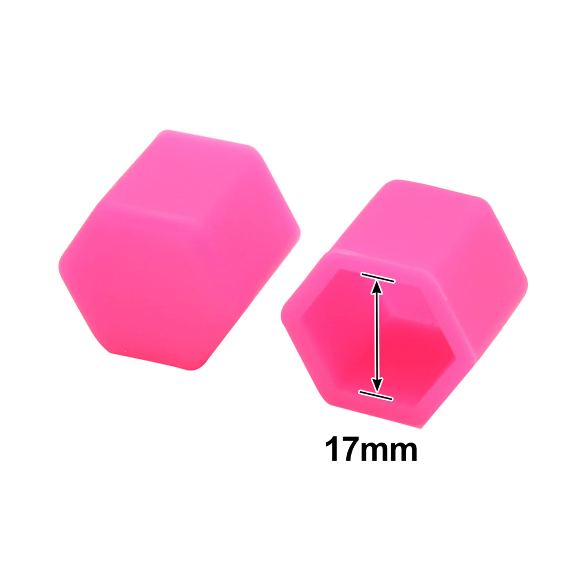 20Pcs 17mm Pink Glow in The Dark Wheel Lug Nut Covers - Durable Hub Screw Protective Caps for Cars, Trucks & SUVs - Night Visibility & Rust Prevention Accessories