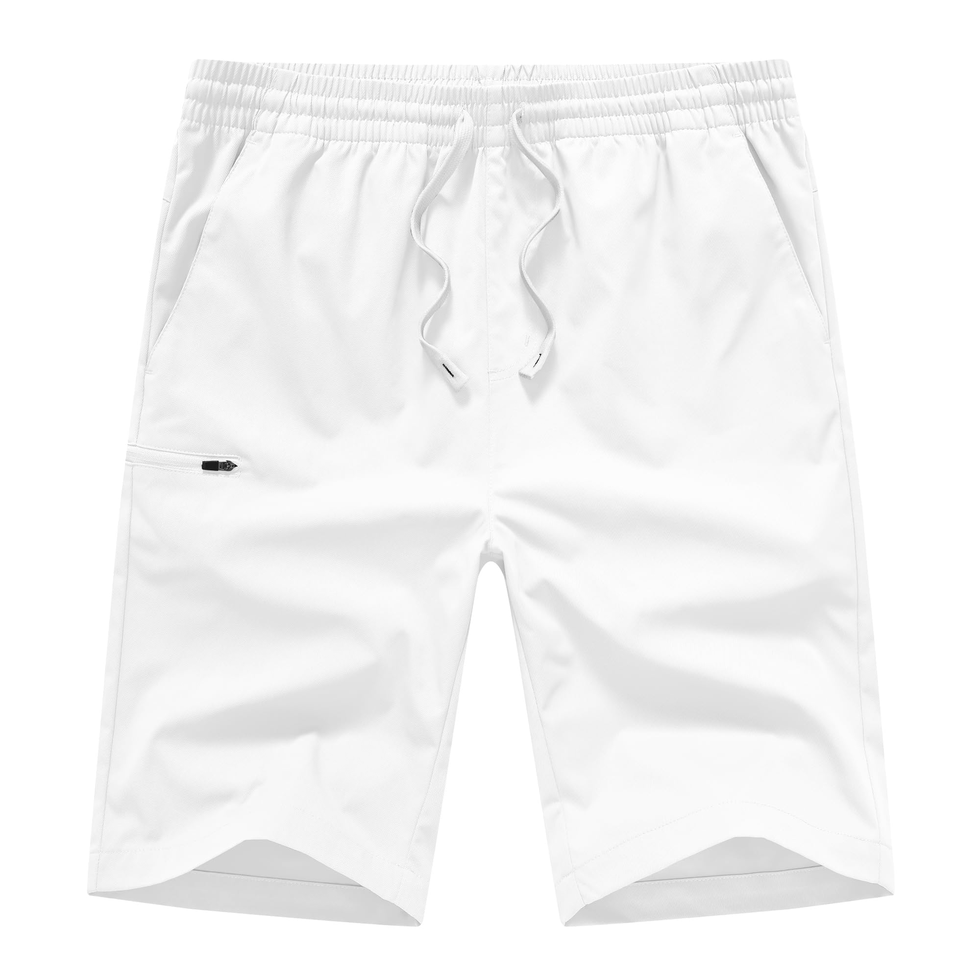 Men's Casual Shorts - Elastic Waist with Drawstring, 9 Inch Inseam, Loose Fit Summer Shorts for Outdoor Activities, Beach, Gym & Travel
