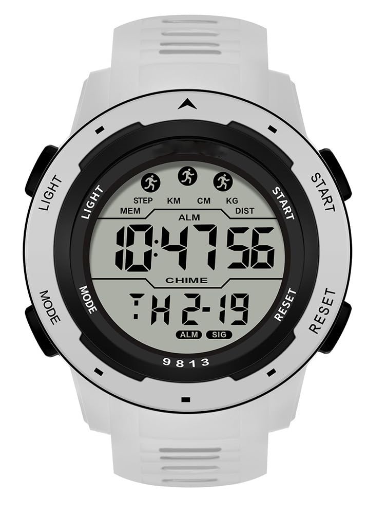 Men's Digital Sports Watch - Waterproof, LED, Alarm for Outdoor Activities