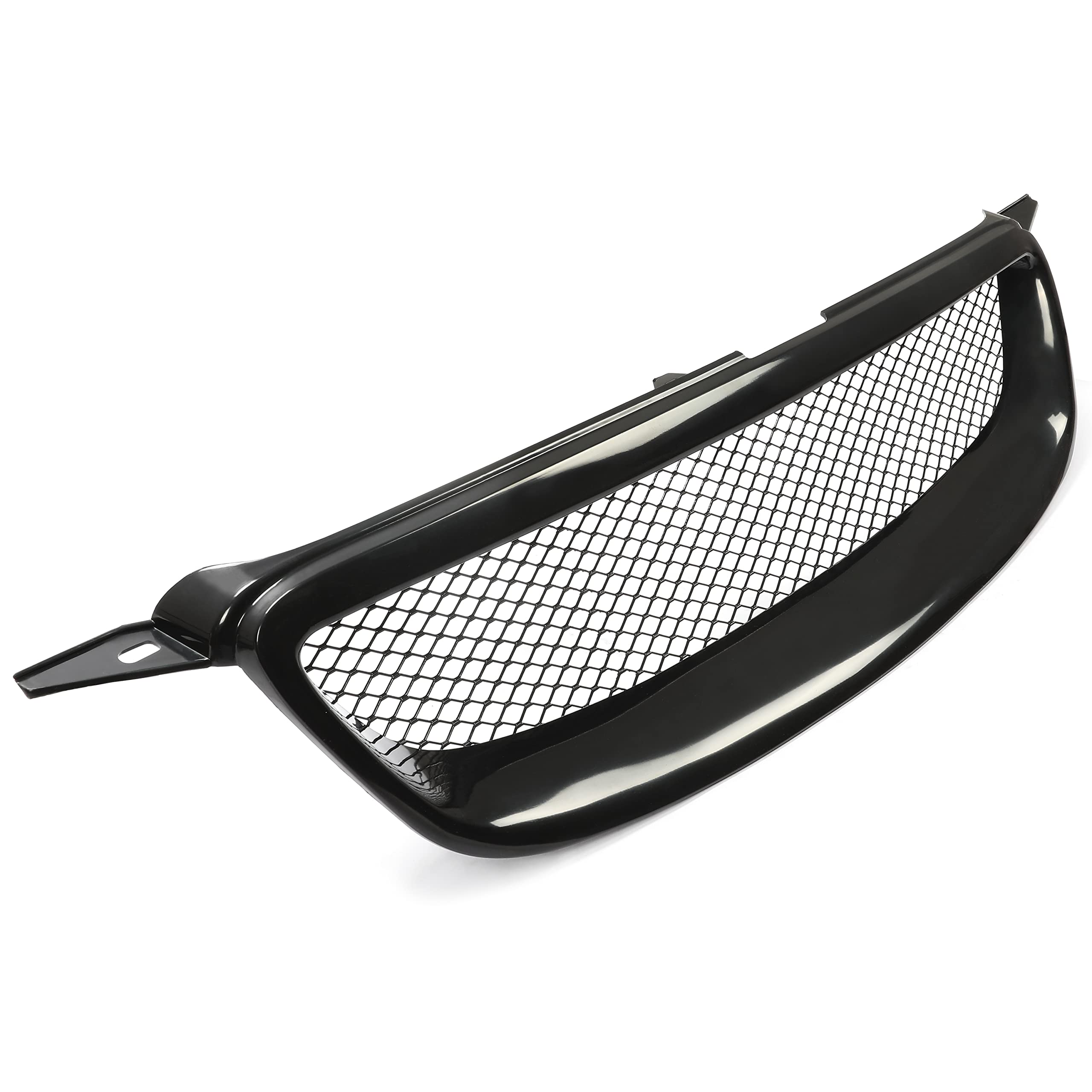 HECASA Black Powder Coated Front Bumper Grill for 2003-2007 Toyota Corolla CE LE S XRS 4-Door | Hood Mesh Grille Replacement | Enhances Vehicle Style & Protection