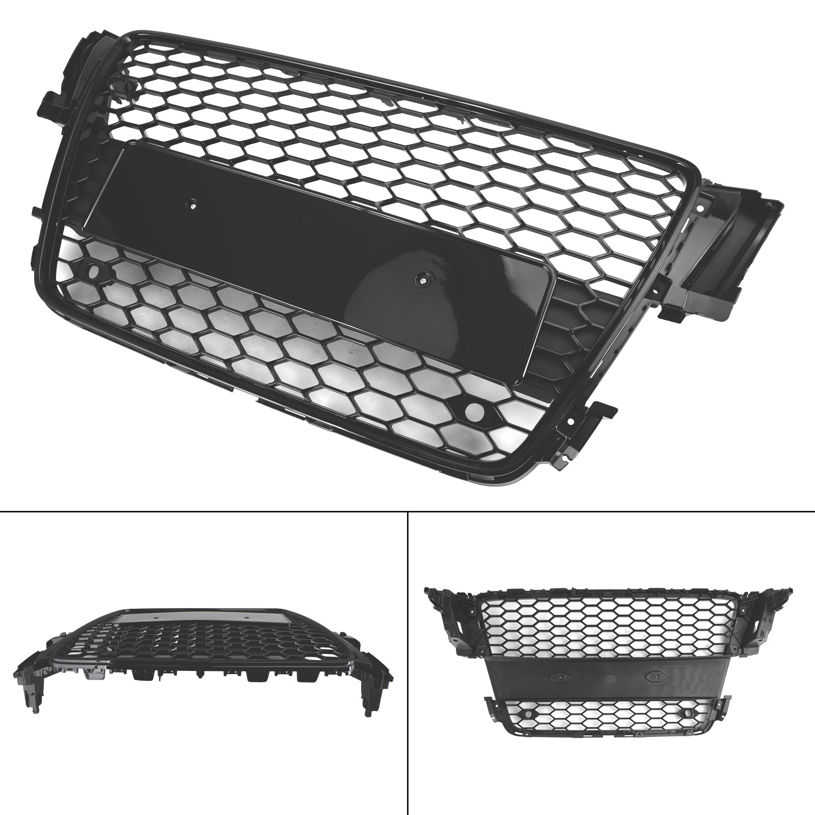 08-12 Audi A5 S5 B8 RS5 Style Honeycomb Sport Mesh Grille - High-Quality Replacement Front Bumper Grill for Enhanced Airflow & Aggressive Look - Perfect for Car Enthusiasts & Performance Upgrades