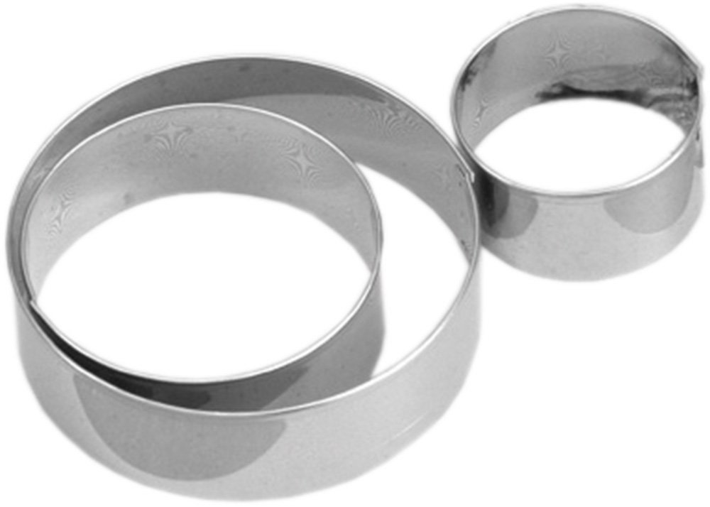 Round Cookie Cutter Set of 3 - Stainless Steel Baking Tools for Cookies, Biscuits & Pastries - Perfect for Holiday Baking, DIY Desserts & Party Treats