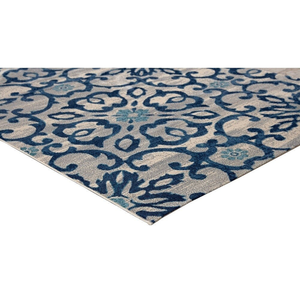Atrium Gardens Royal Blue Area Rug 5'3 x 7'6 - Soft Living Room Carpet for Bedroom, Dining Room & Home Decor