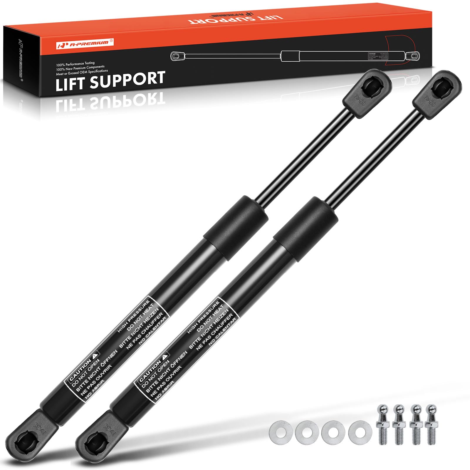 Premium 11.57 Inch 24lb Gas Spring Struts - 2-PC Set for Toolbox, Cabinet, Sliding Window, Storage Bed & Bench Lids Replacement | Heavy Duty Lift Supports for Basement Doors, RV Storage & Automotive Applications