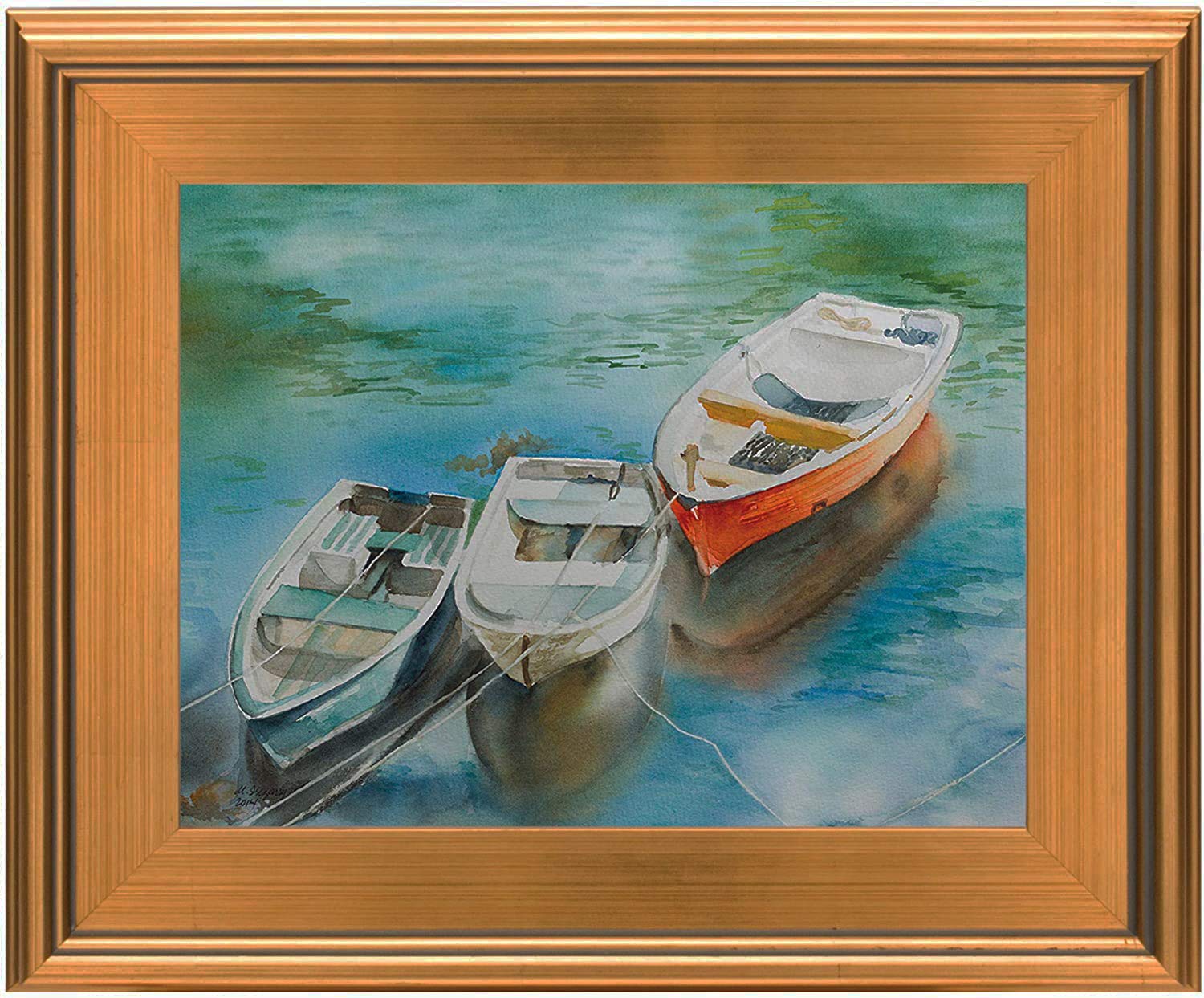 12x16 Inch Plein Air Gold Picture Frames - Set of 10 for Wall Art Display | Perfect for Home Decor, Office, Gallery & Artist Paintings