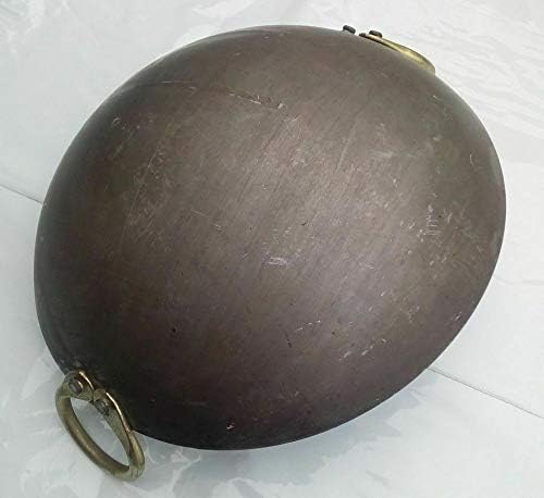 10 Inch Indian Iron Deep Frying Pan - Traditional Kadhai/Kadai Wok for Stir-Frying, Deep Frying & Indian Cooking | Perfect for Home Kitchens & Restaurants