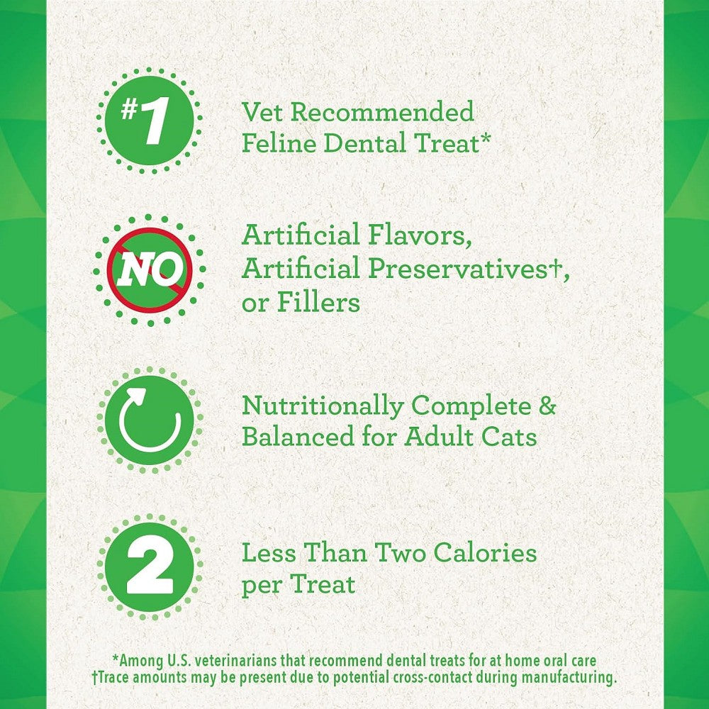 Premium Chicken Flavor Cat Dental Treats - Natural Teeth Cleaning Snacks for Cats - Supports Oral Health & Fresh Breath - Perfect for Daily Dental Care & Training Rewards