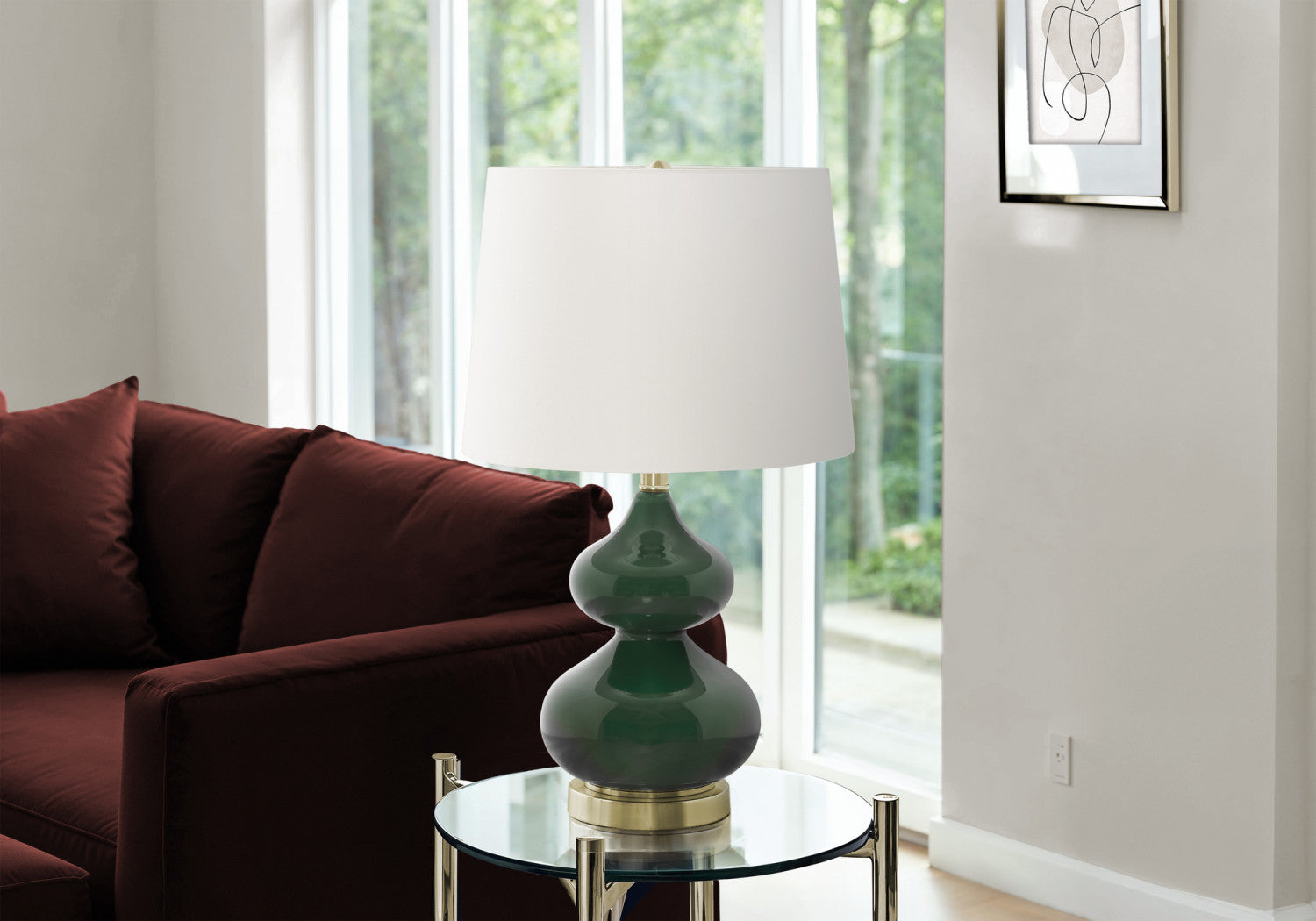 Camden Table Lamp - Green Modern LED Desk Light for Bedroom, Living Room & Office | Energy Efficient Home Decor Lighting
