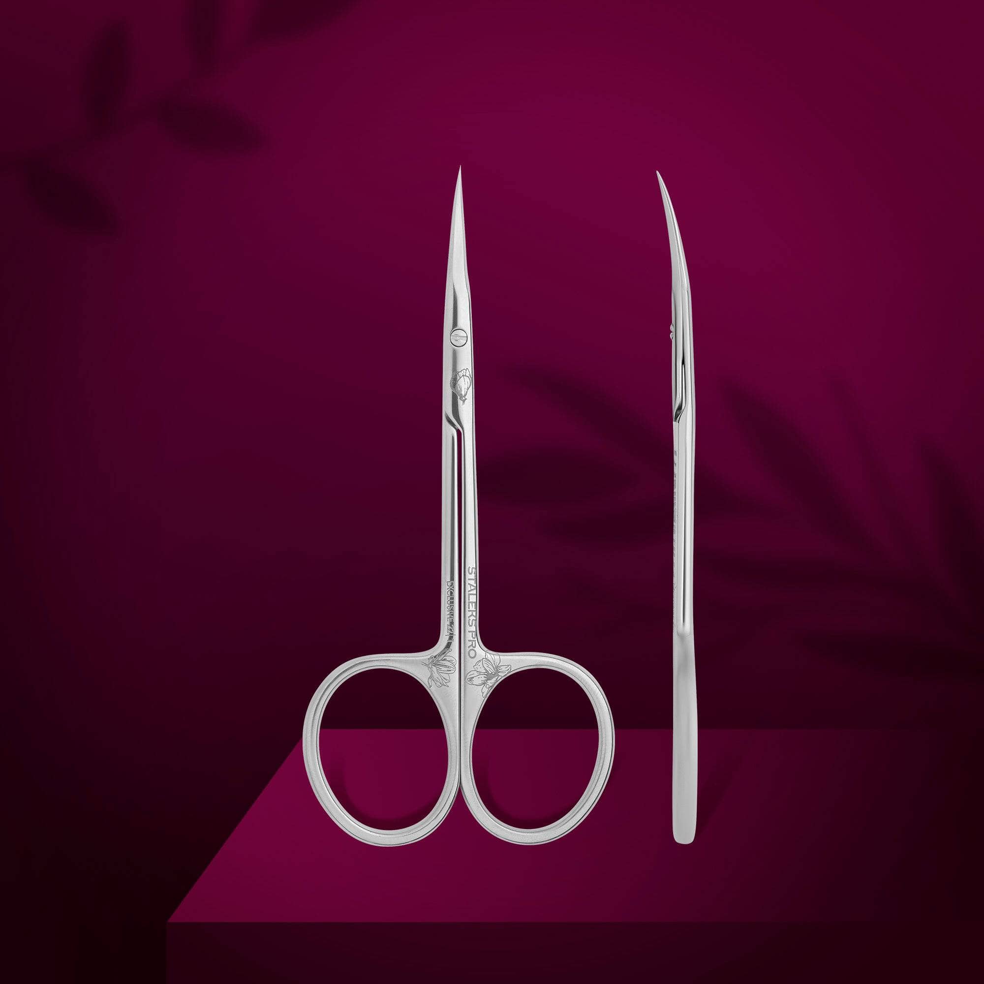 Staleks Professional Cuticle Scissors EXCLUSIVE 22 TYPE 1 - Premium Stainless Steel Nail Care Tool for Manicure & Pedicure | Perfect for Salon Professionals & Home Grooming