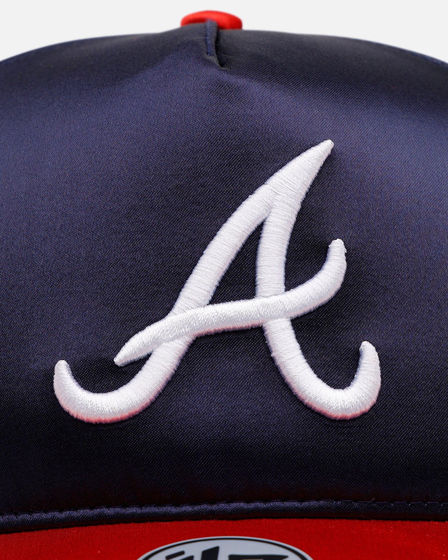 47 Brand Atlanta Braves 'Silky Way' 47 Hitch Snapback Hat - Navy/Red Adjustable Baseball Cap for Men & Women - Perfect for Sports Games, Casual Outfits & Fan Collections