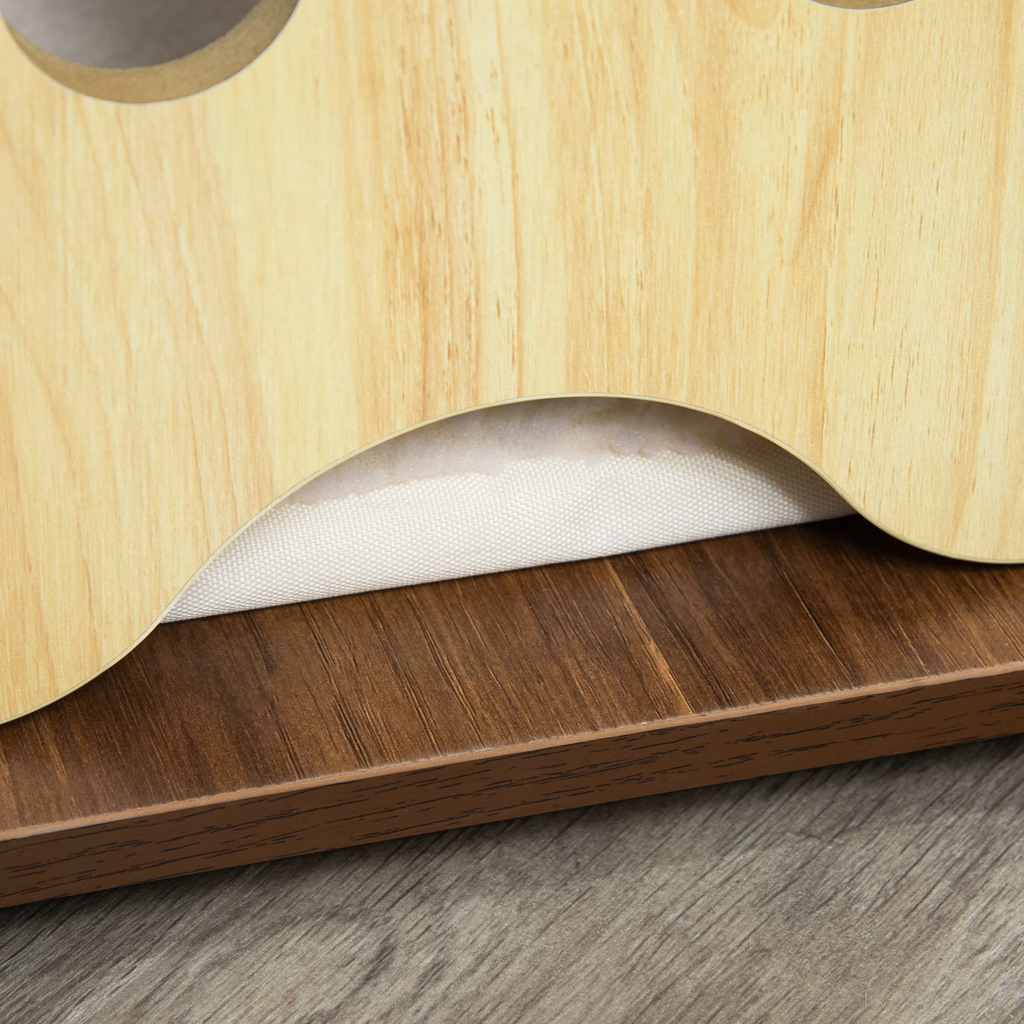 PawHut Stylish Wooden Dog Crate End Table with Removable Door & Foam Cushion - Safety Lock Pet Kennel for Small Medium Dogs - Indoor Furniture for Living Room Bedroom - Brown    (Note: This optimized version improves SEO by including key search terms naturally, removes redundant information, organizes features clearly, and adds usage scenarios at the end)