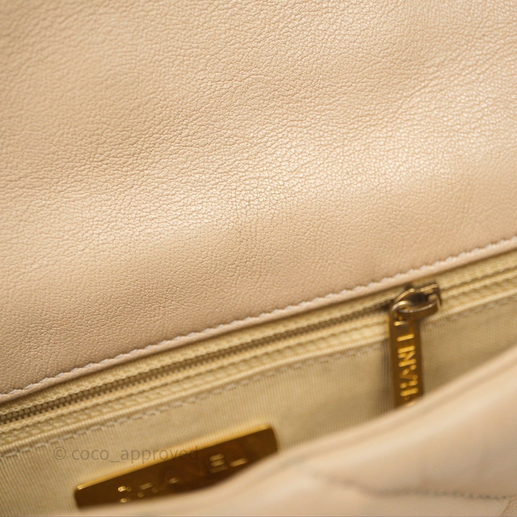 Chanel 19 Small Beige Mixed Hardware Flap Bag - Luxury Designer Handbag for Women | Perfect for Everyday Use, Work & Special Occasions