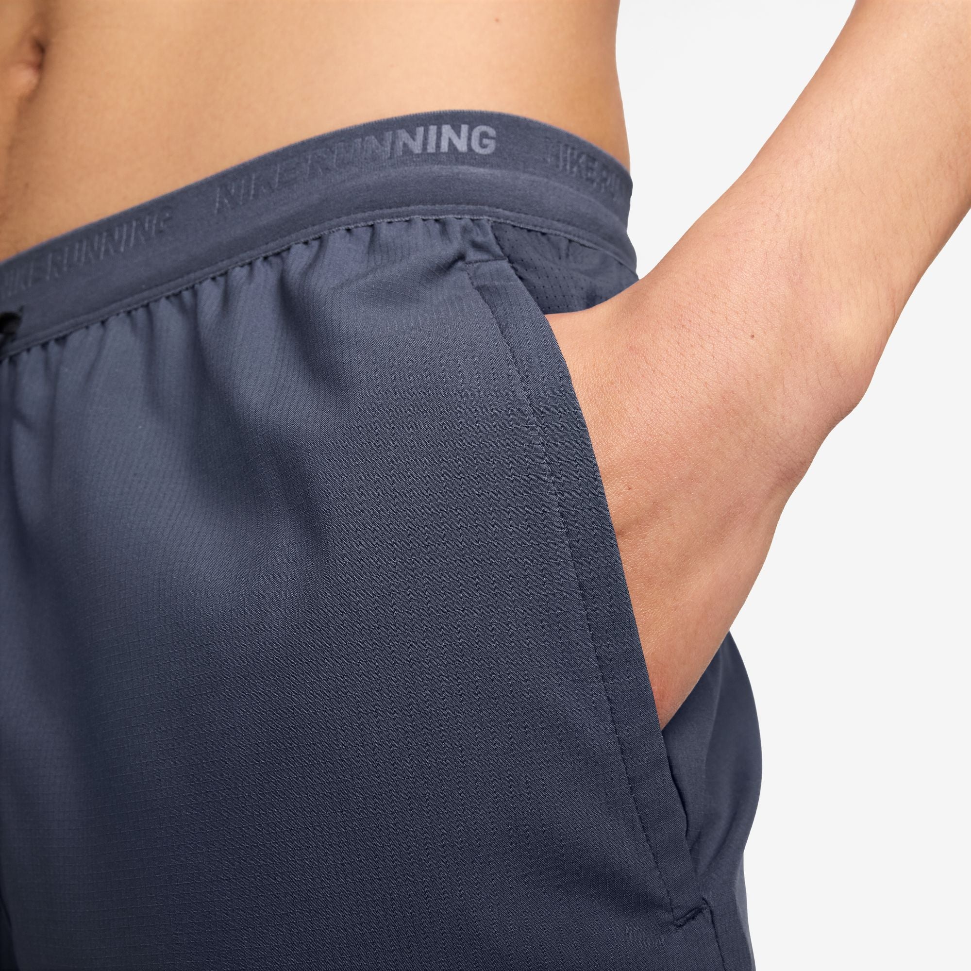 Nike Men's DRI-FIT Stride 5 Running Shorts - Thunder Blue/Black/Reflective Silver - Lightweight Quick-Dry Athletic Shorts for Jogging, Gym & Workout