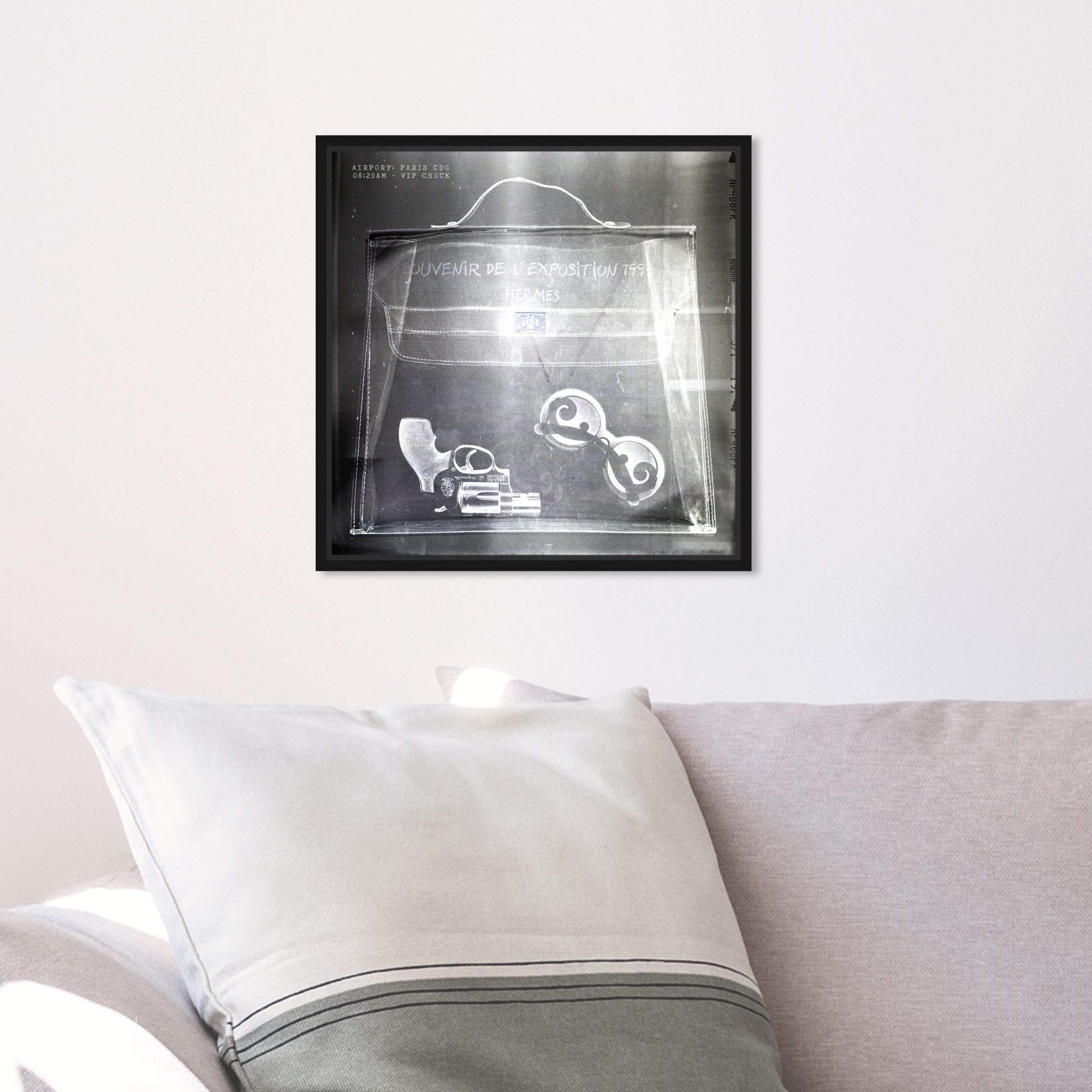 Bulletproof Handbags Wall Art Canvas Print - 12x12 Inches Black Framed Fashion & Glam Home Decor by Oliver Gal Artist Co. - Perfect for Living Room, Bedroom & Office Decor